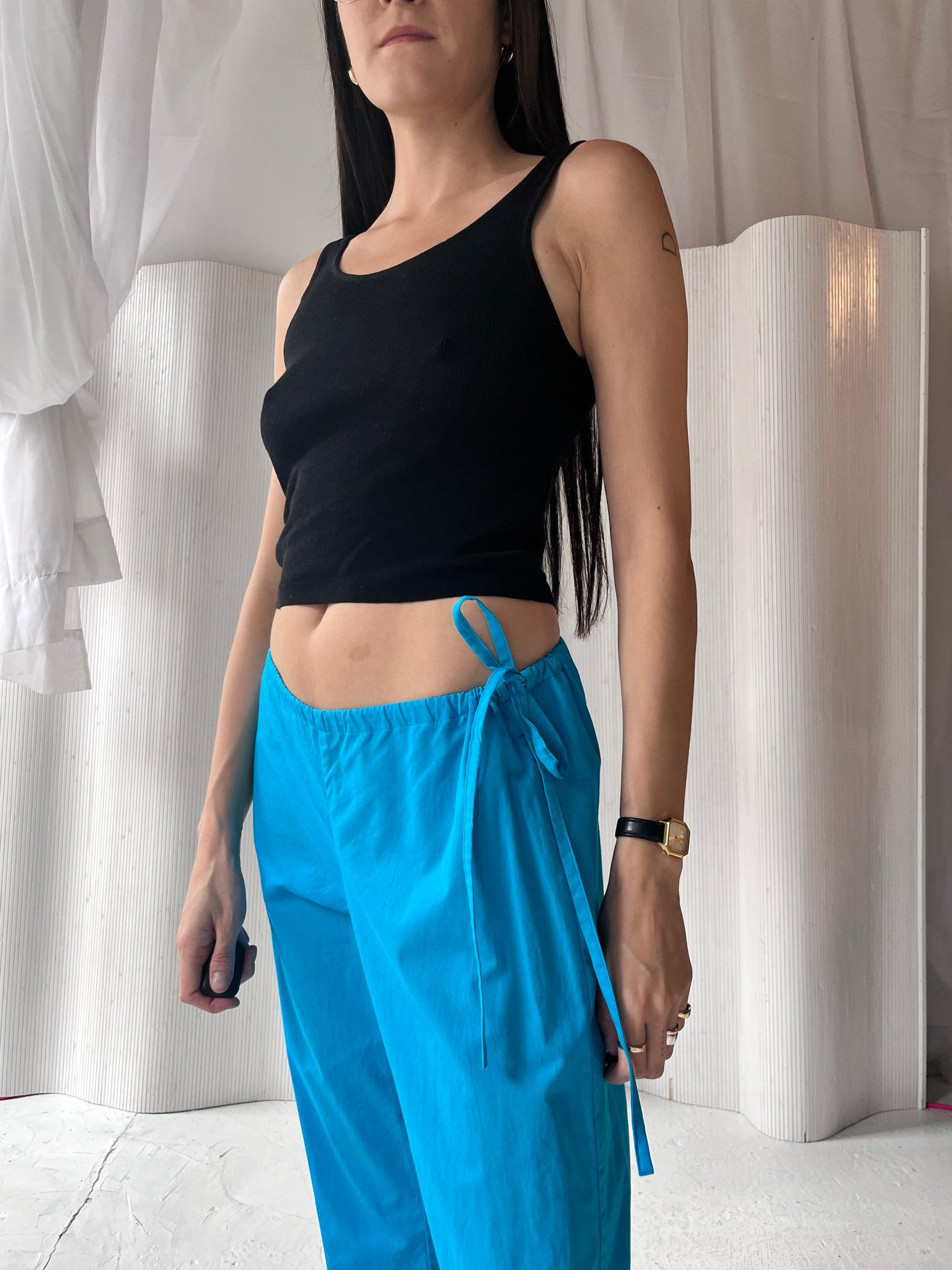 Brooke Callahan teal tie pant