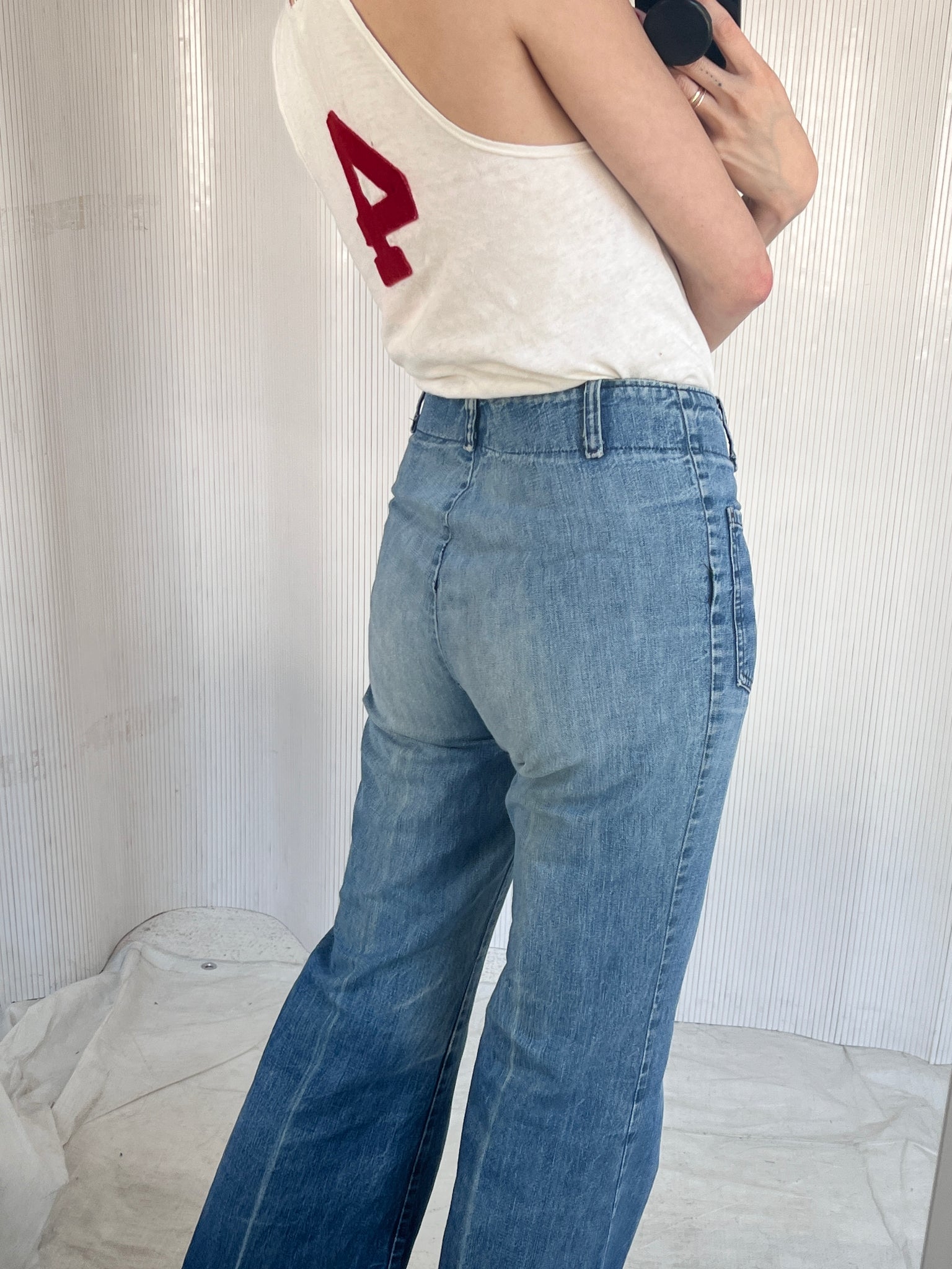 vintage 1960s hip hugger jeans