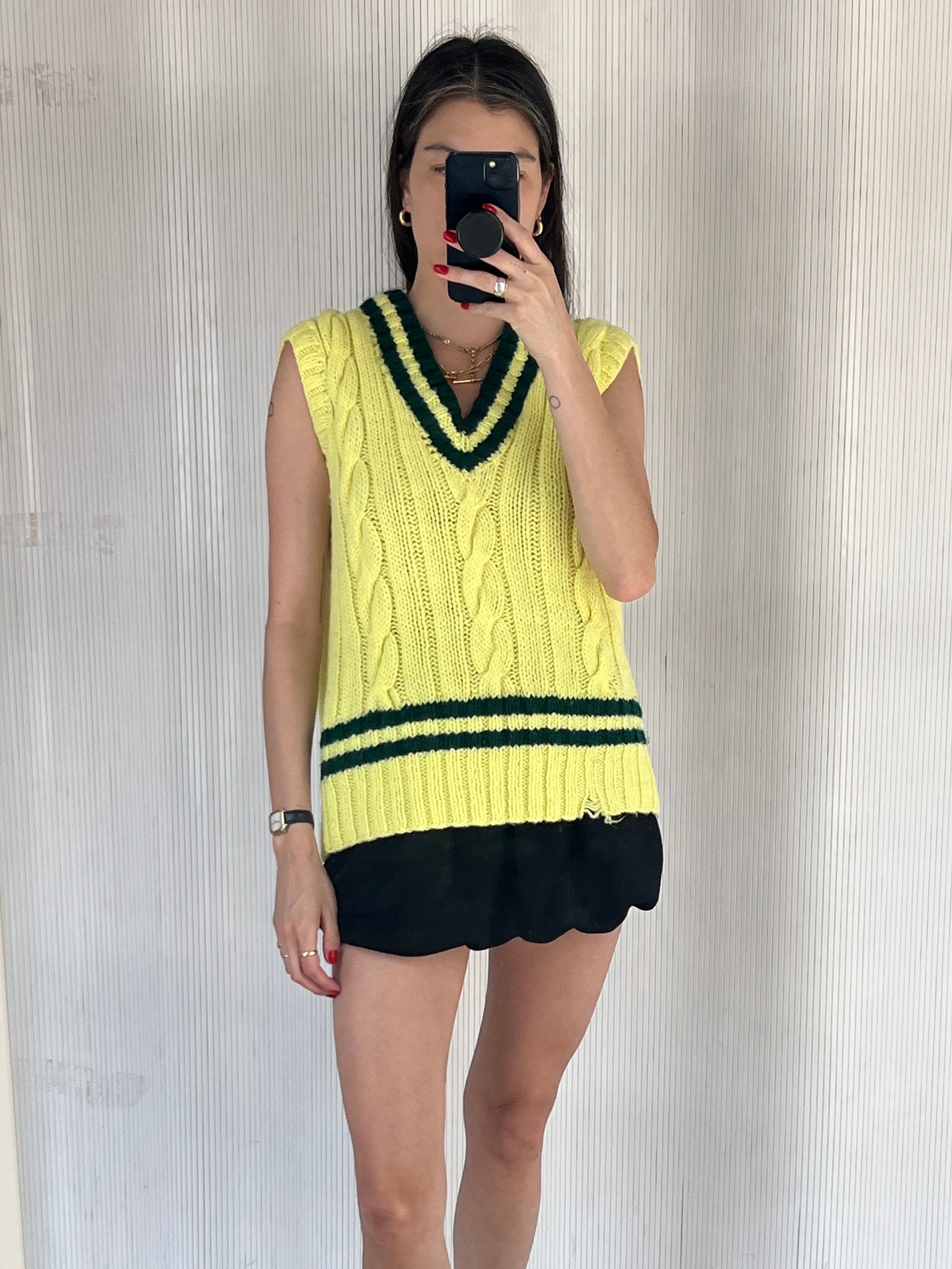 80s Neon Sweater Vest Acrylic