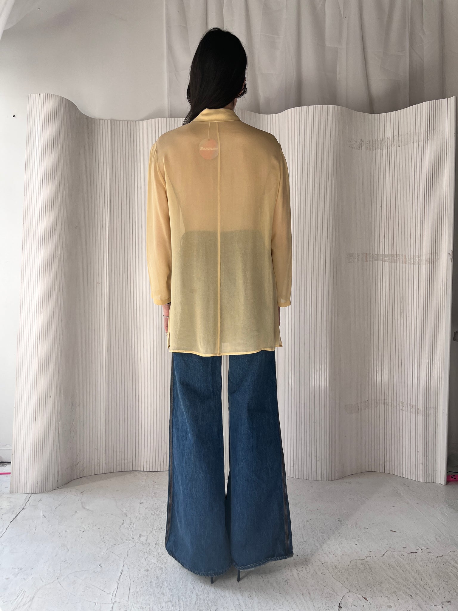 Butter Sheer Silk Blouse