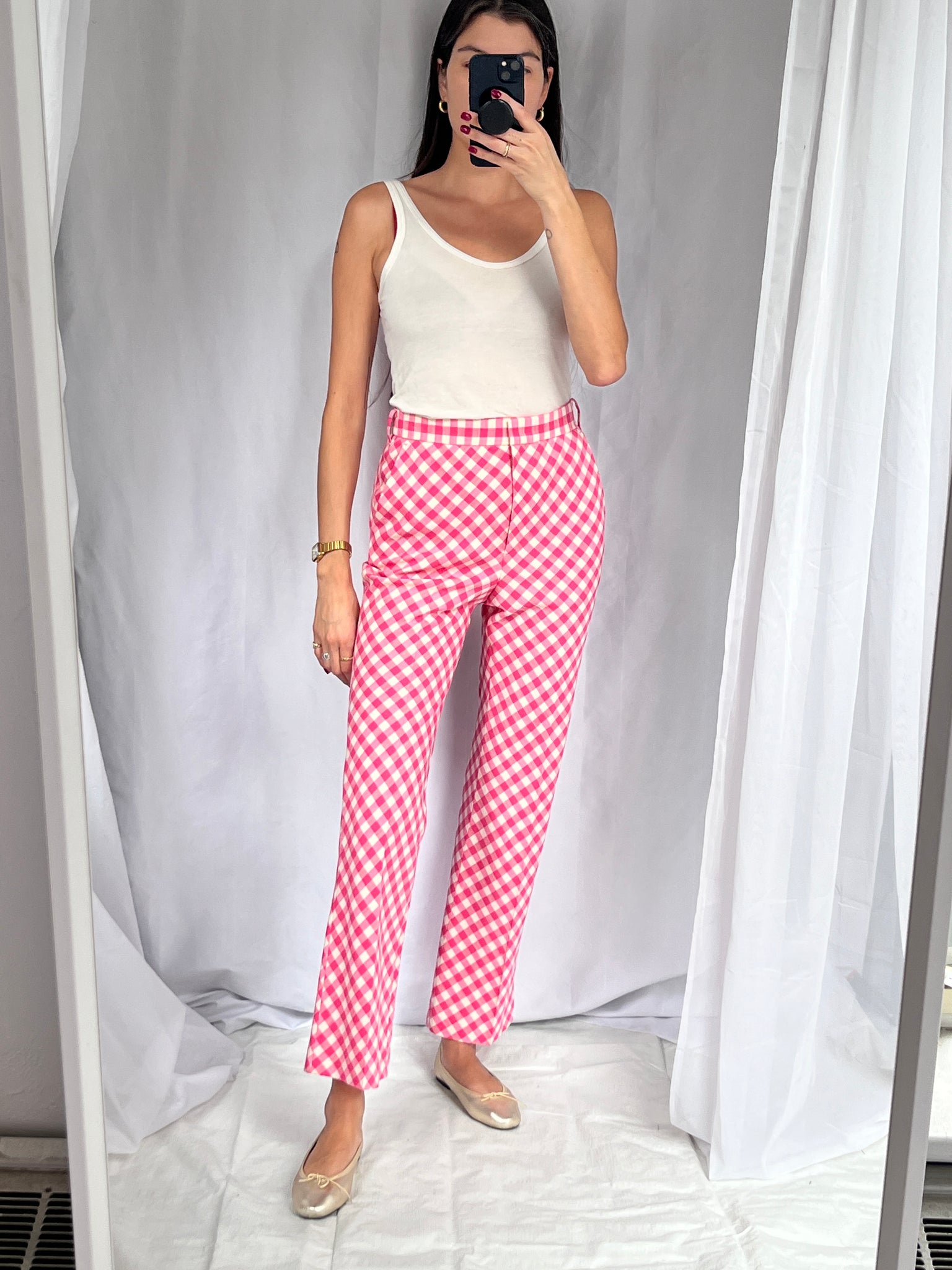 EENK Pink gingham pant