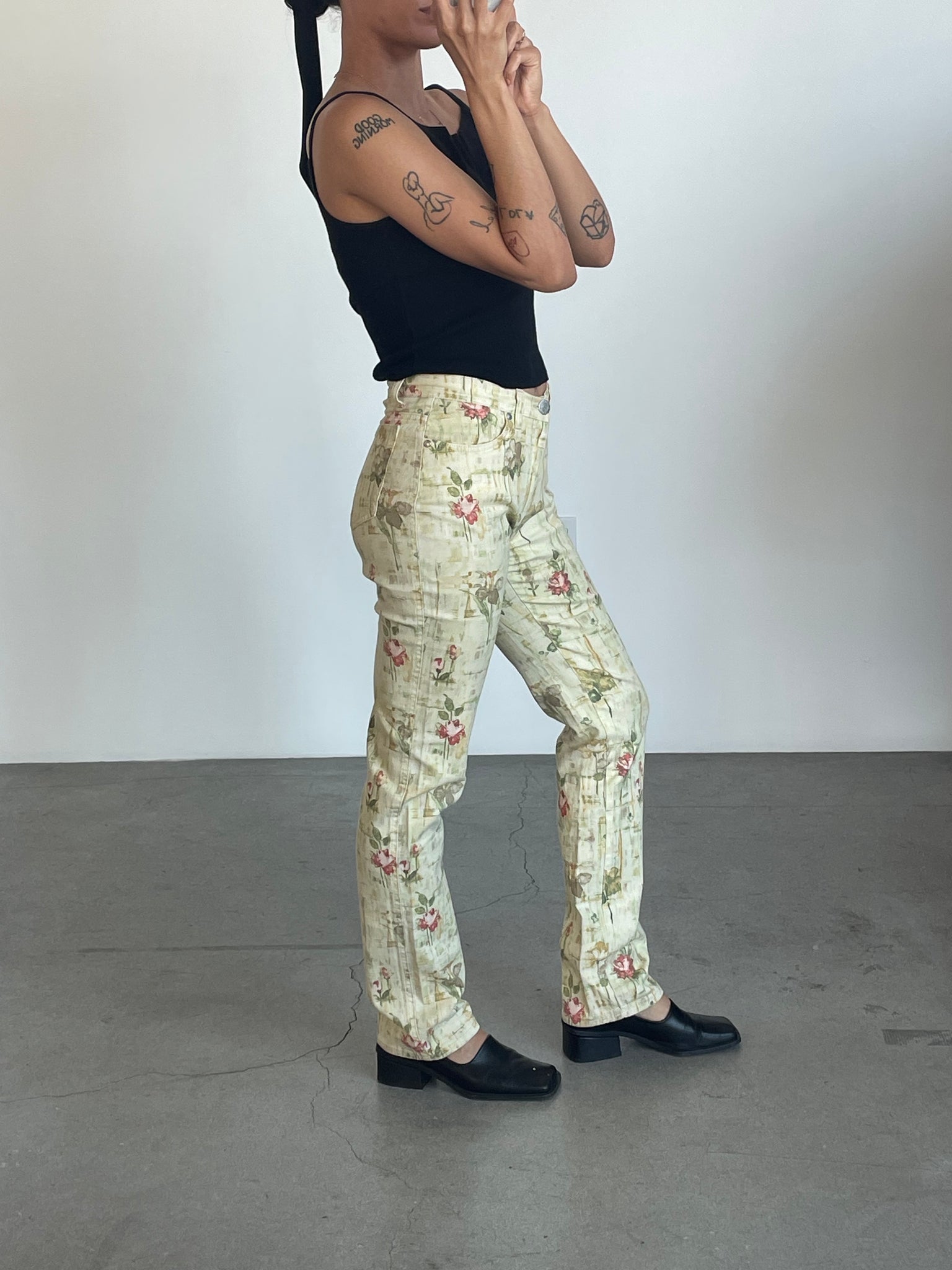 Roberto Cavalli Flora Print Denim