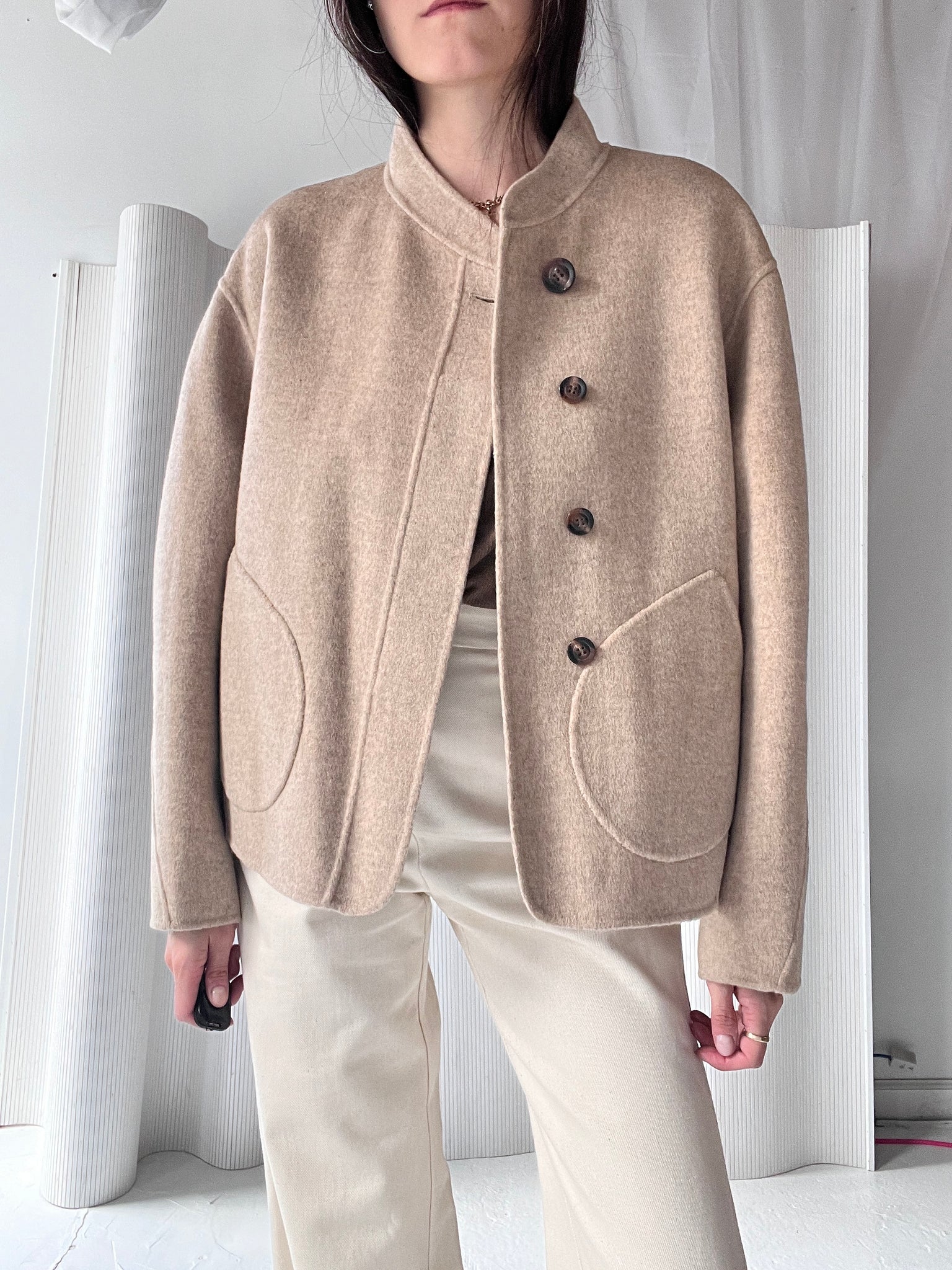 oatmeal wool jacket