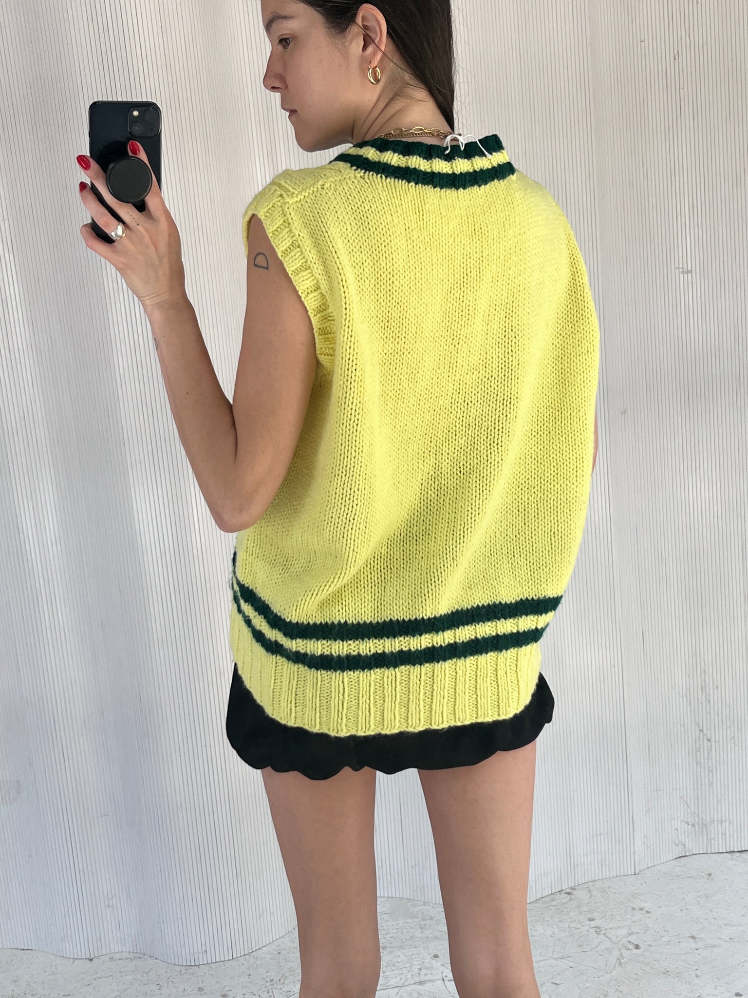 80s Neon Sweater Vest Acrylic