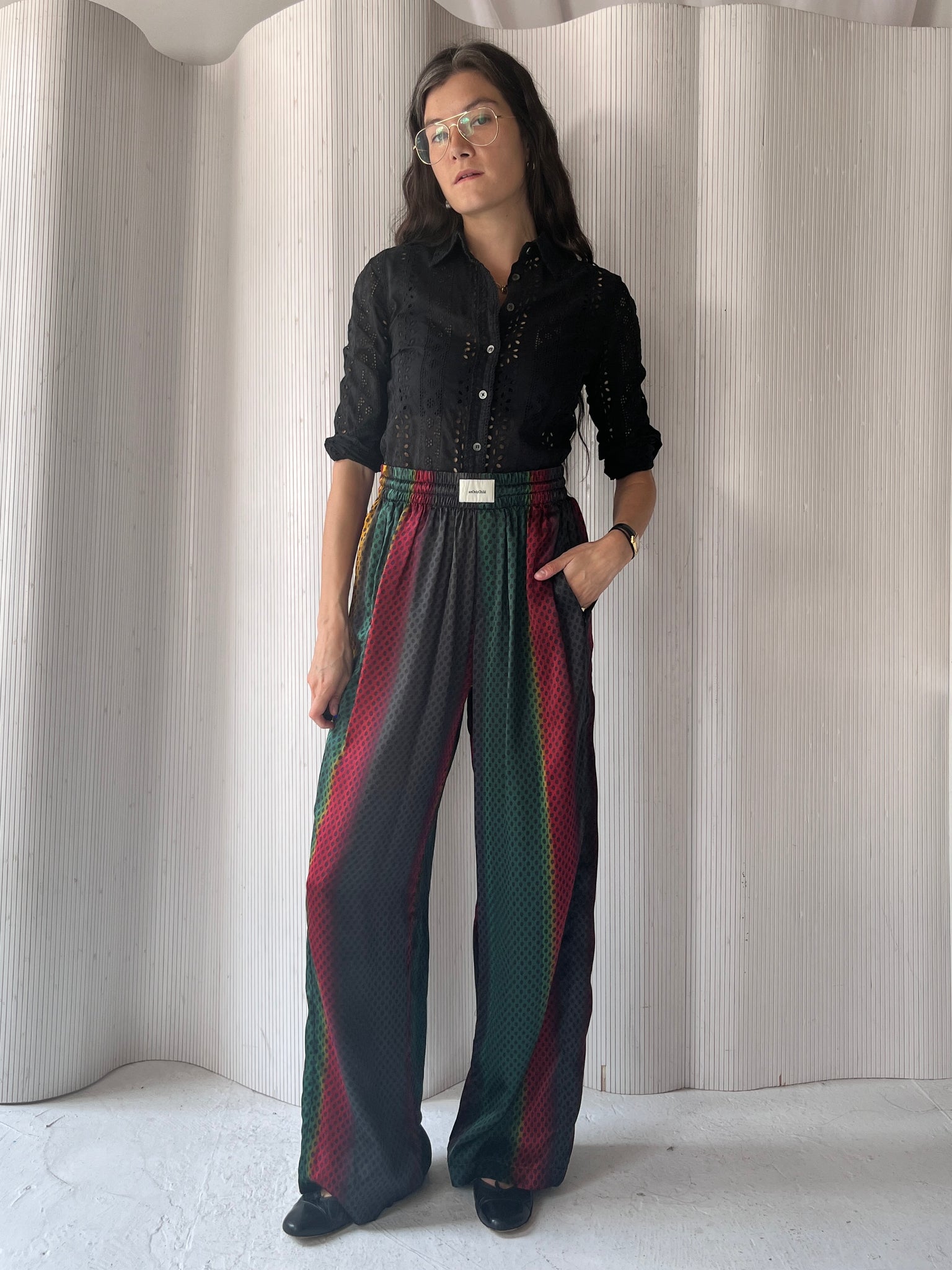 elastic waist pant st hill print