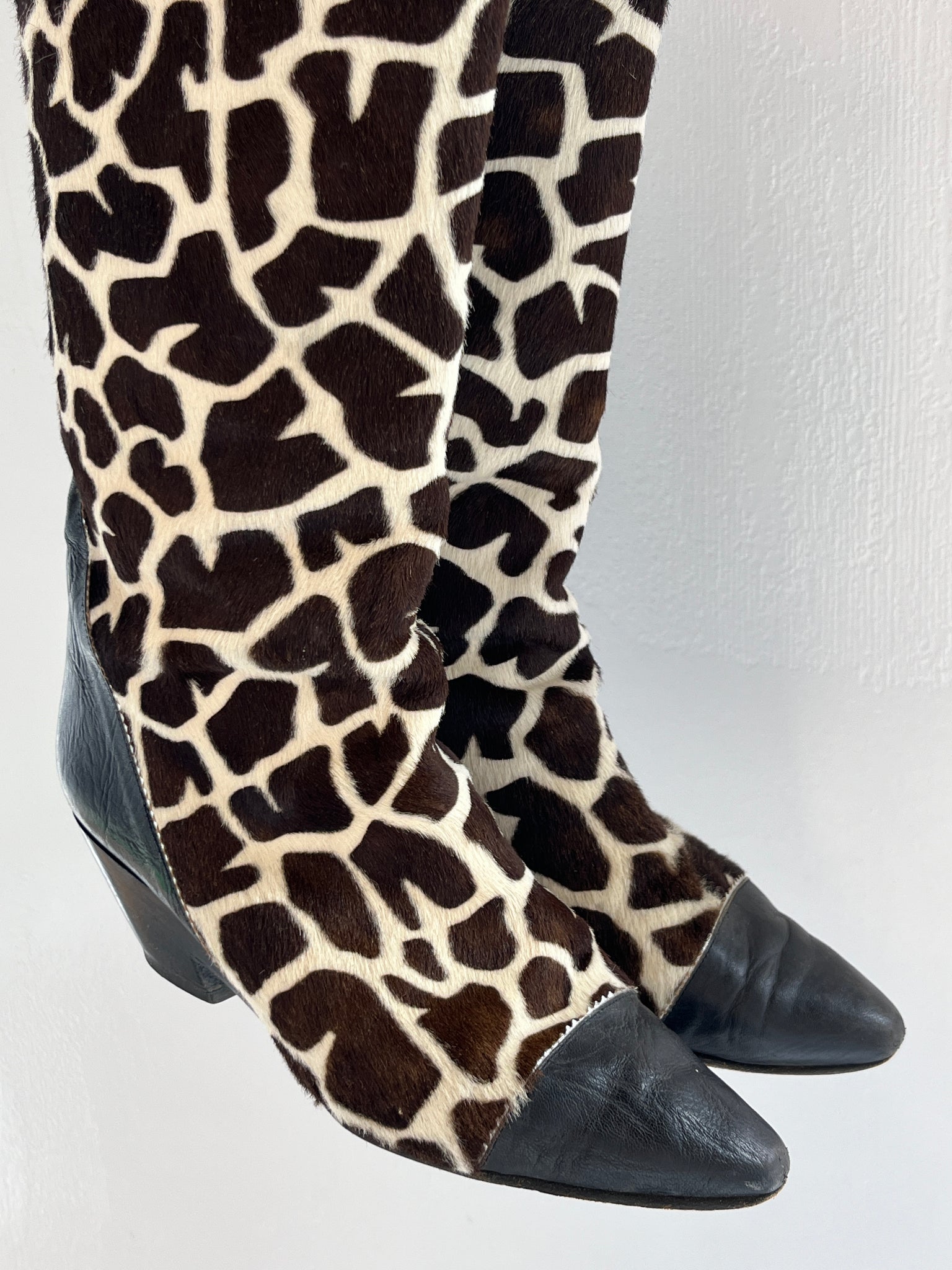 Giraffe Print pony hair boot