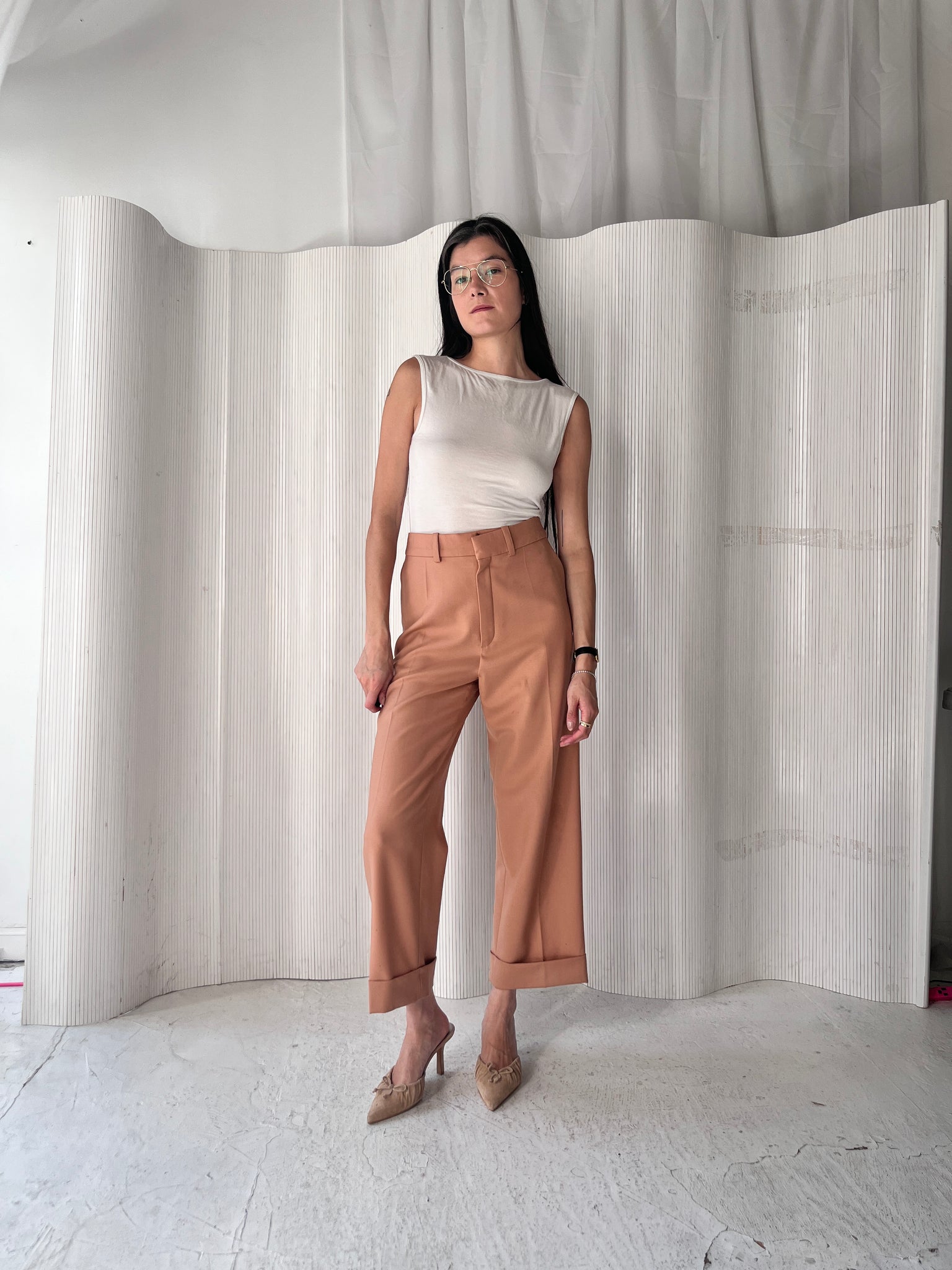 Chloe Rose Peach Trousers