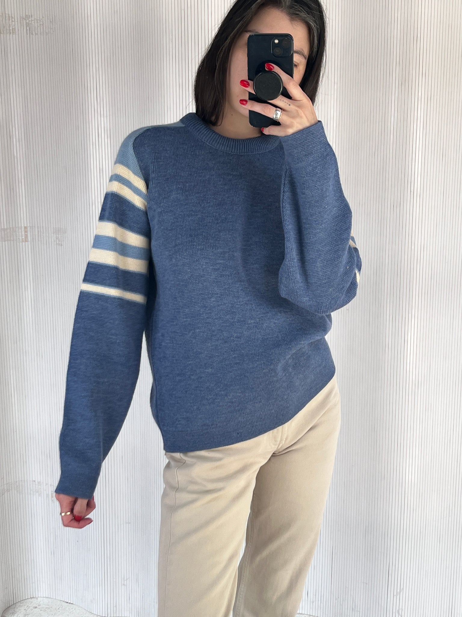 1950s Wool Sweater Blue