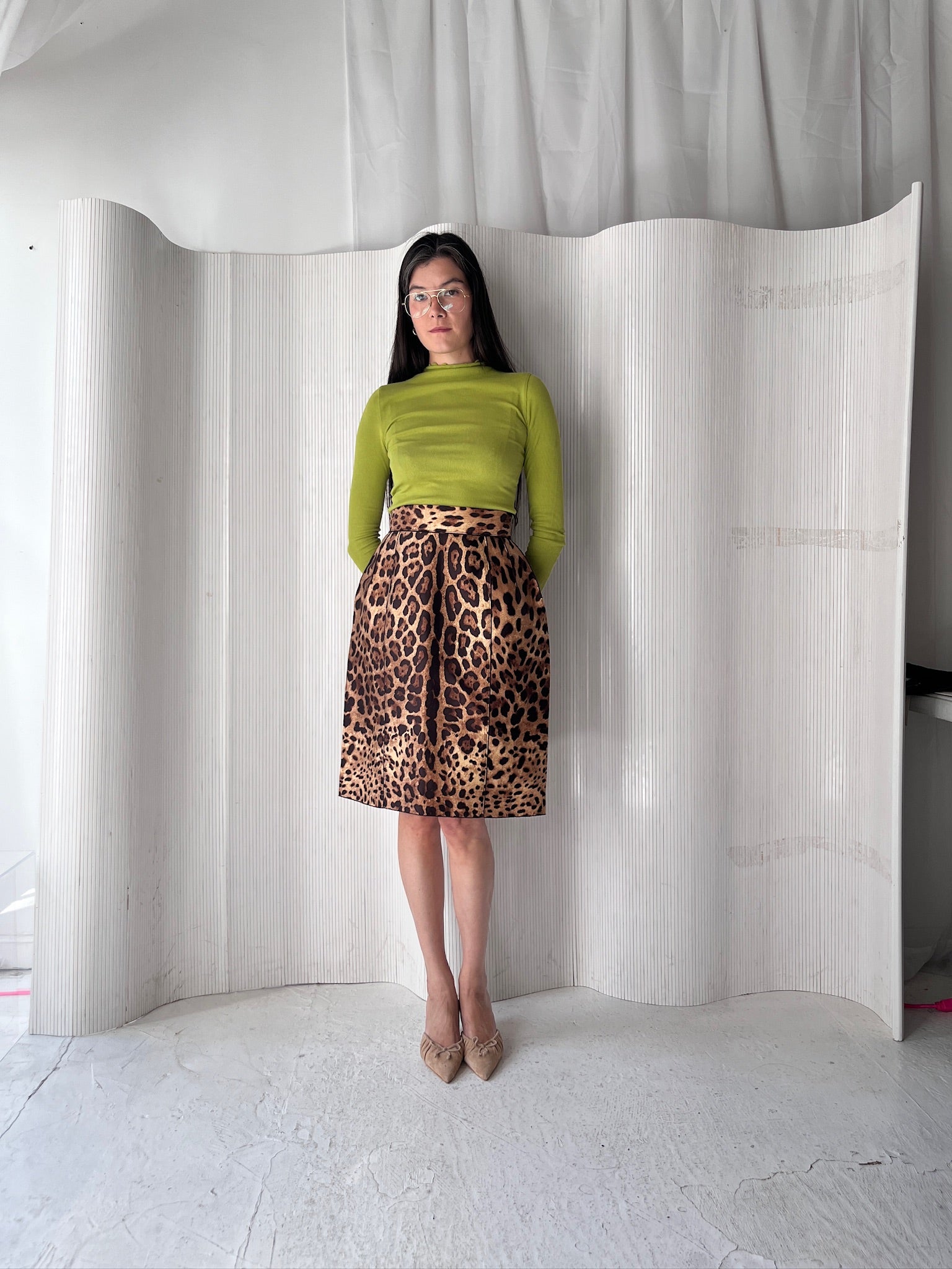 D&G 90s Leopard Pencil Skirt