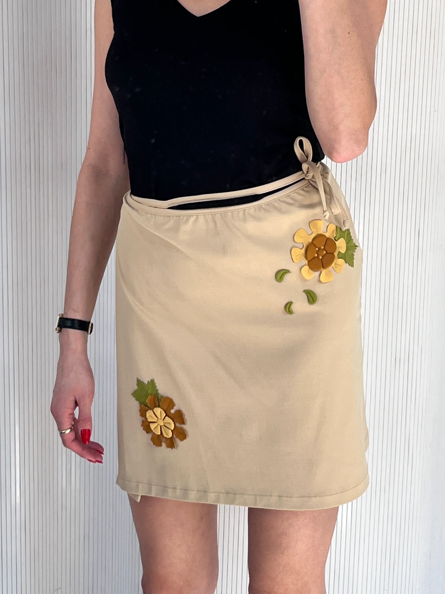 Fendi 3-D Floral Skirt