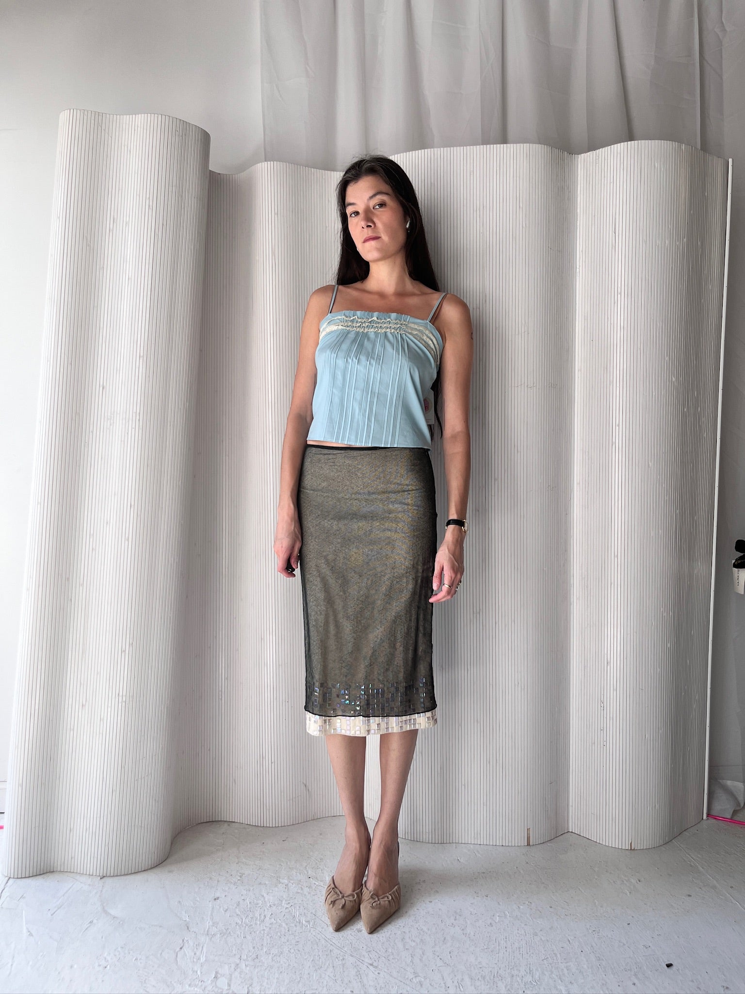 Lanvin Layered Midi Skirt