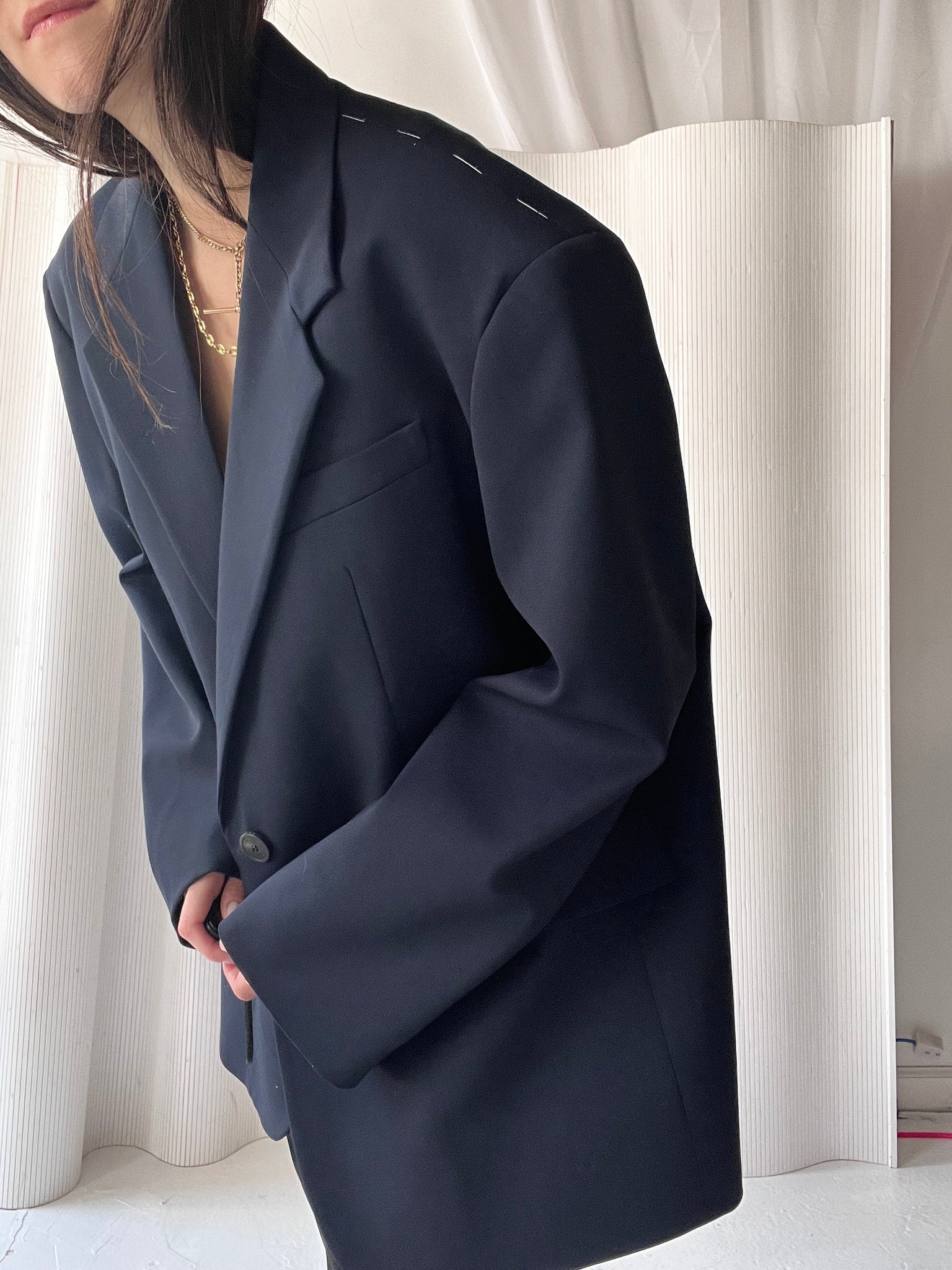 Weekend by Max Mara navy oversized blazer