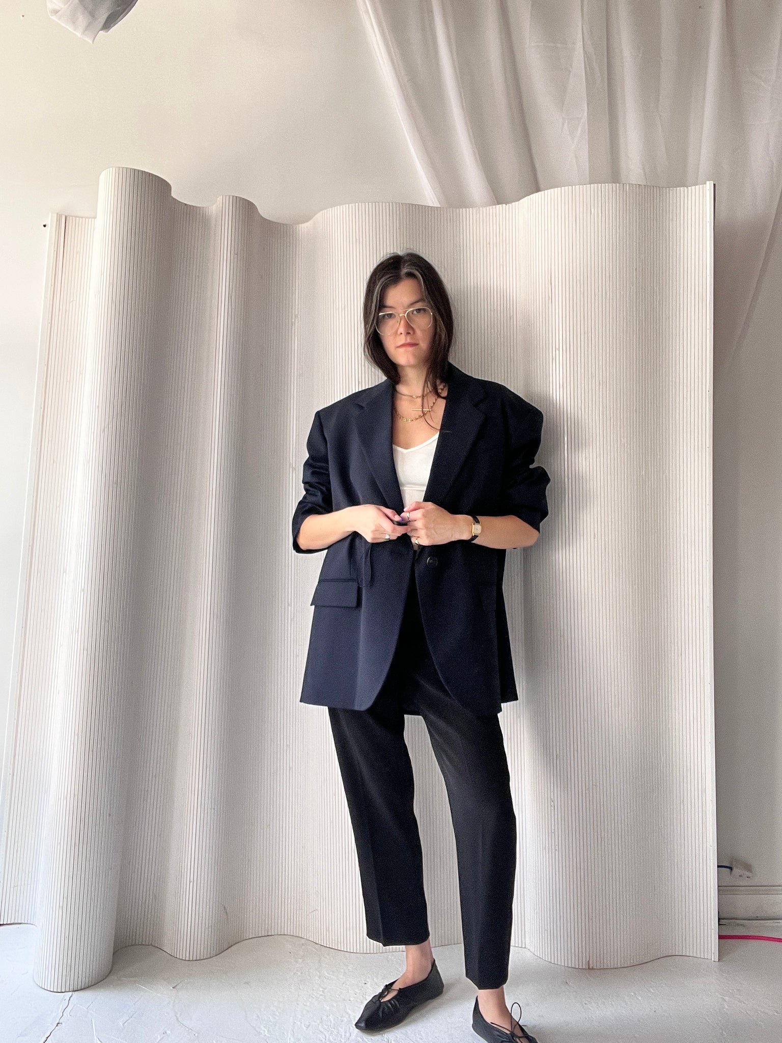 Weekend by Max Mara navy oversized blazer