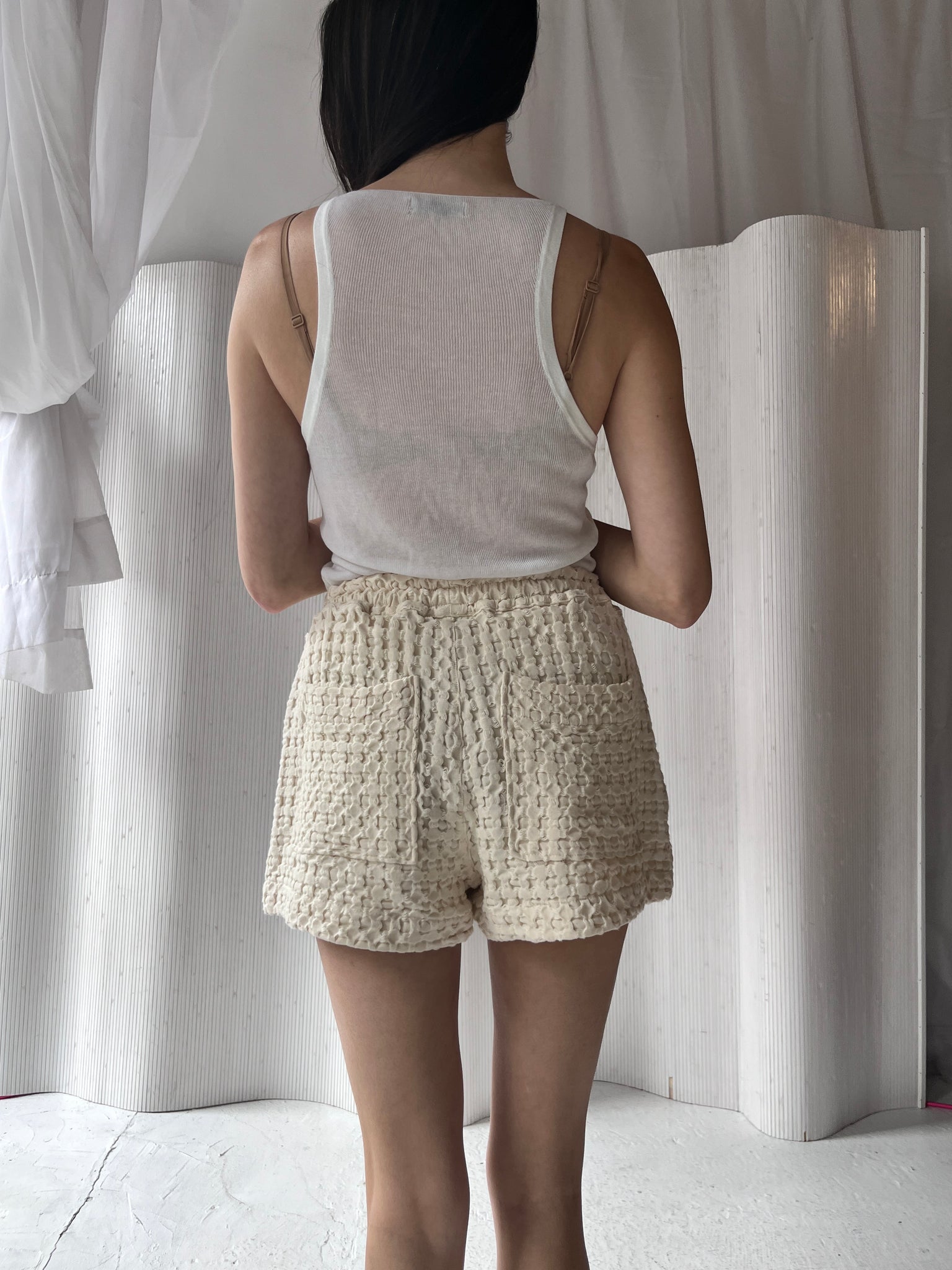 OAS waffle cream short