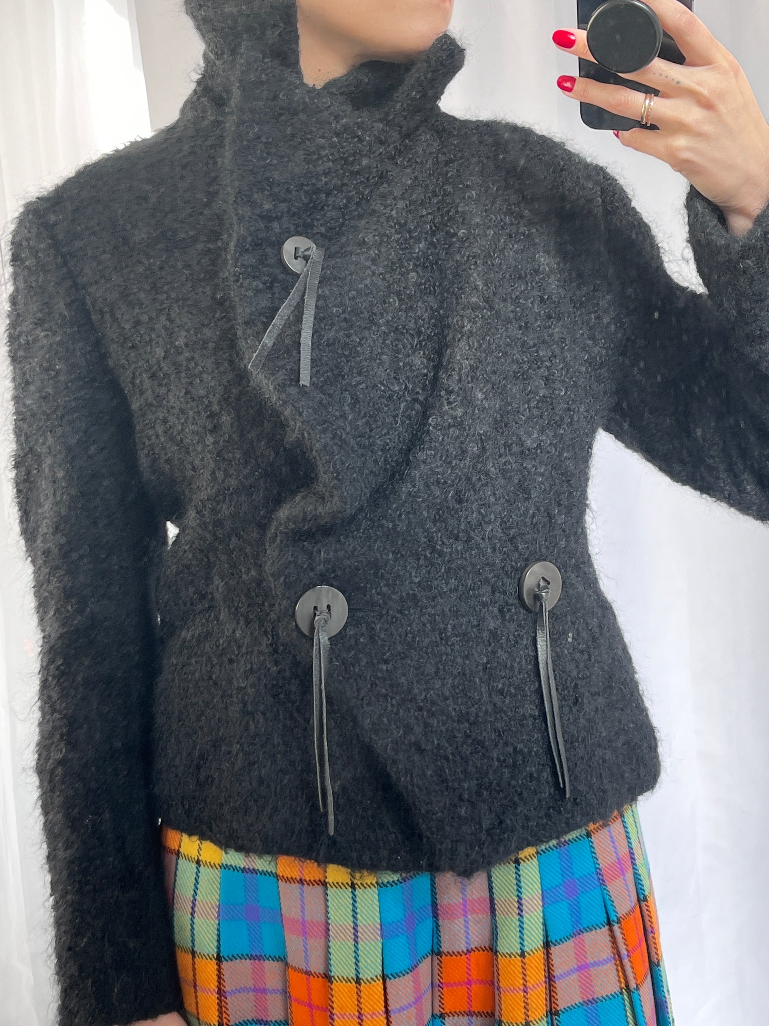 ISSEY MIYAKE BOUCLE WOOL JACKET