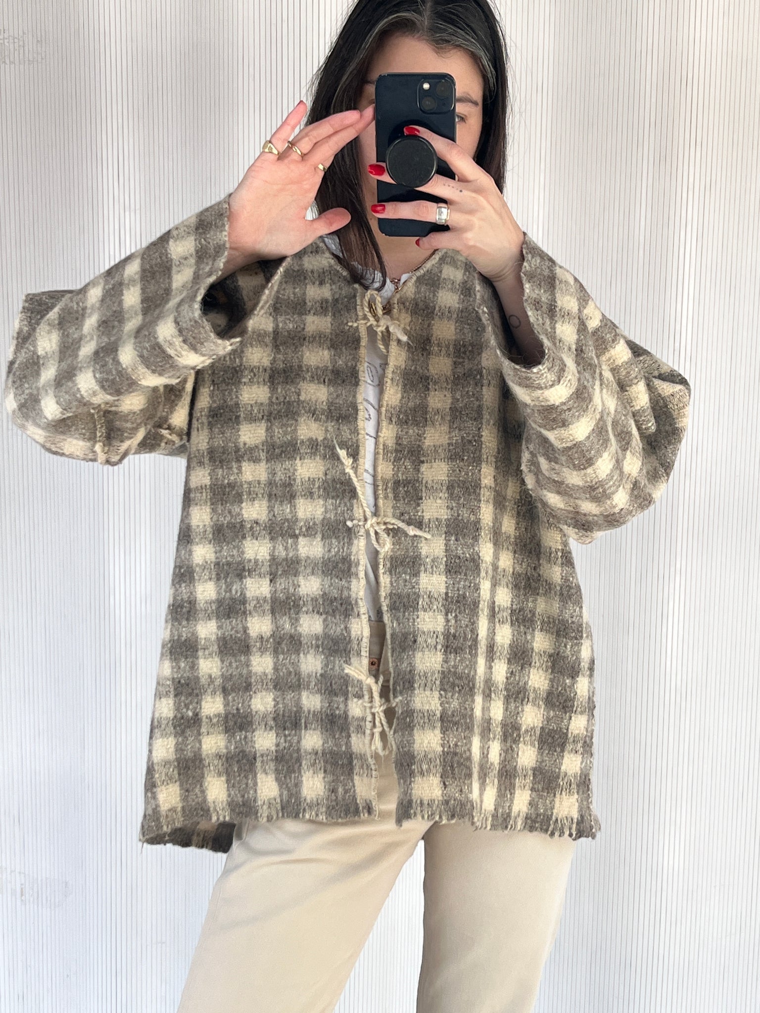 Antique Wool Overshirt Checked