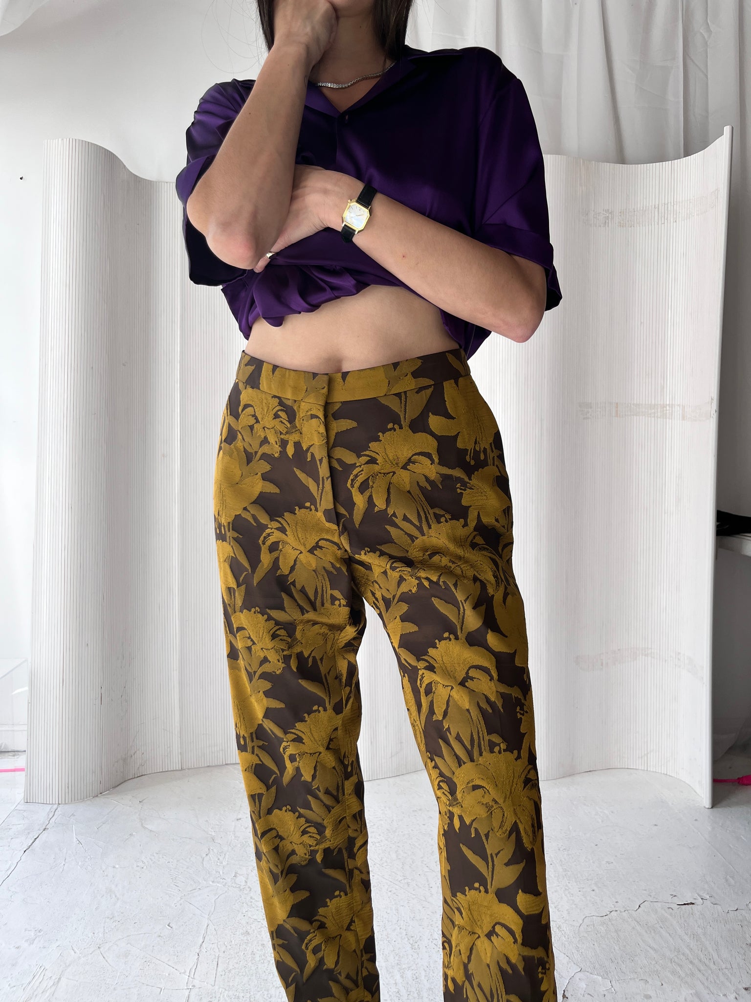 Dries Van Noten Jacquard Print Trousers