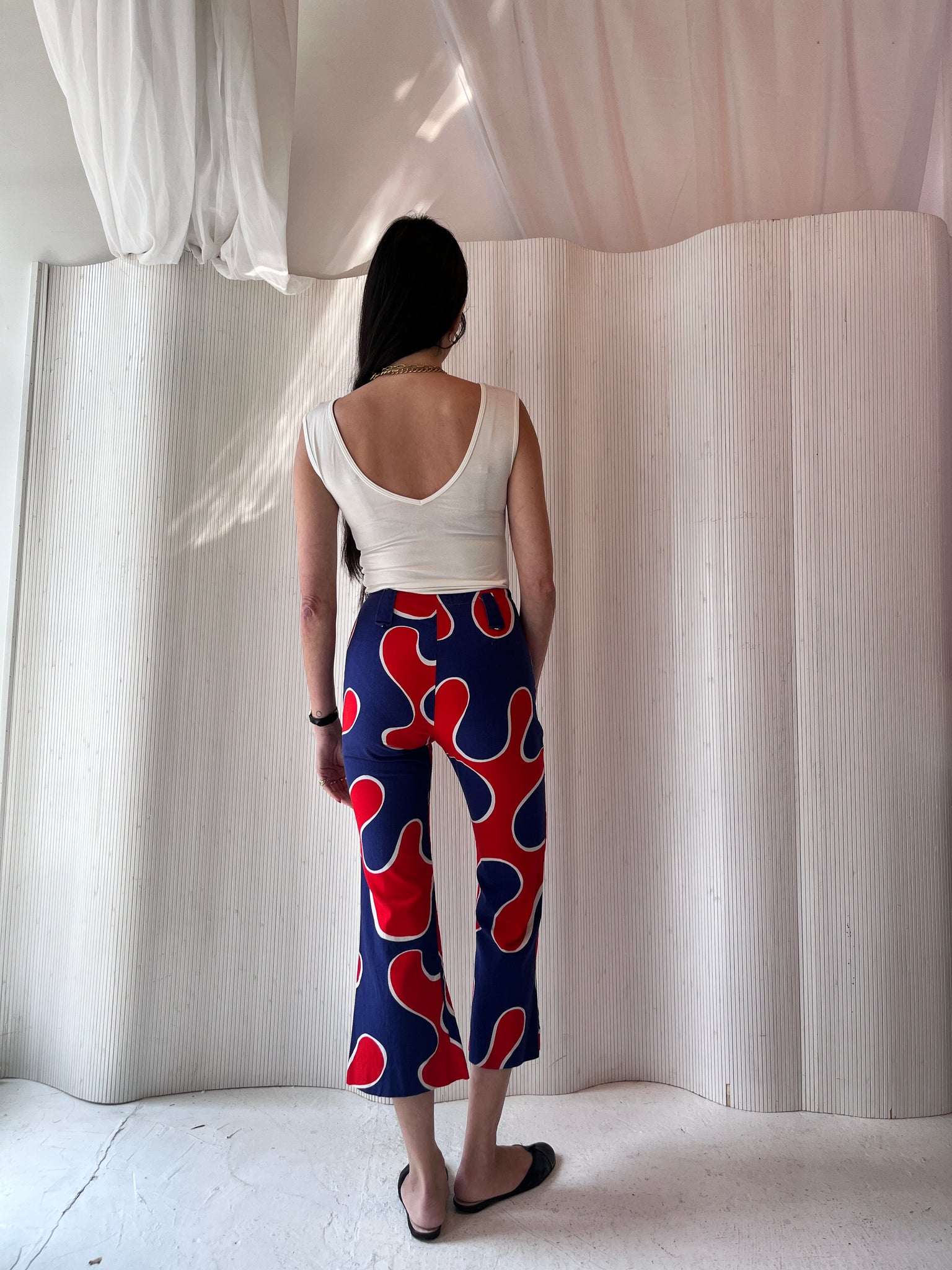 1970s handmade printed flares