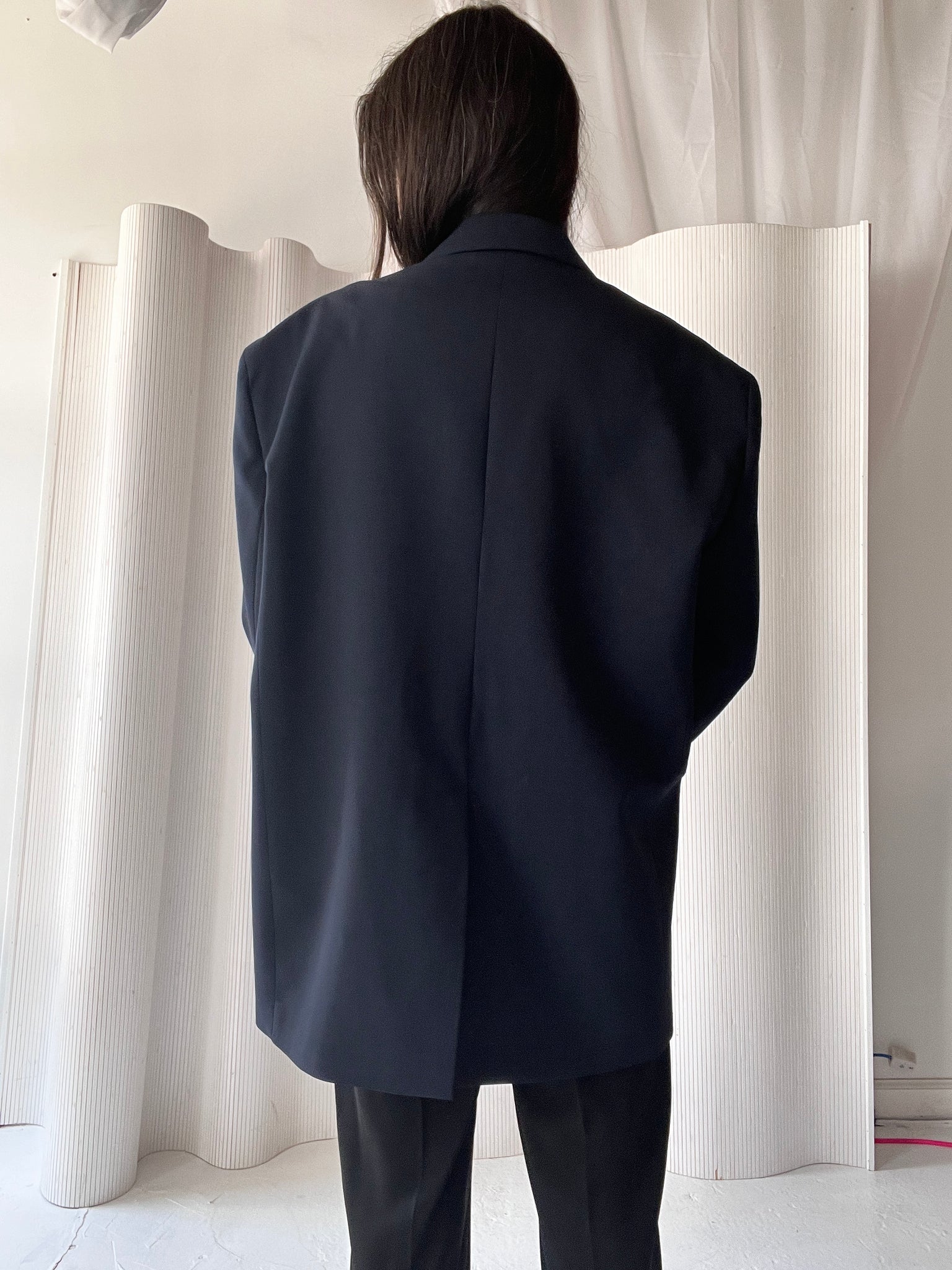 Weekend by Max Mara navy oversized blazer