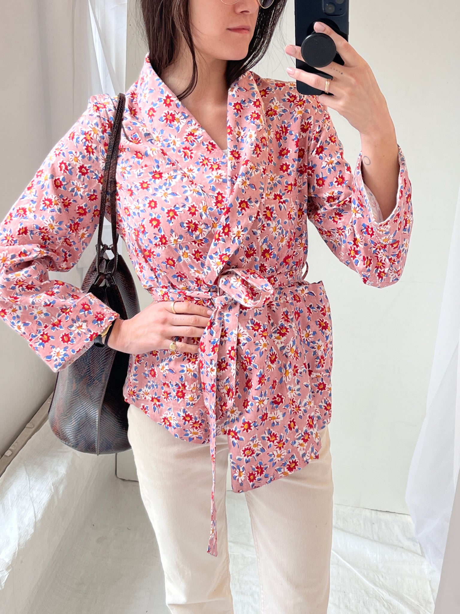 bliss & mischief floral robe jacket