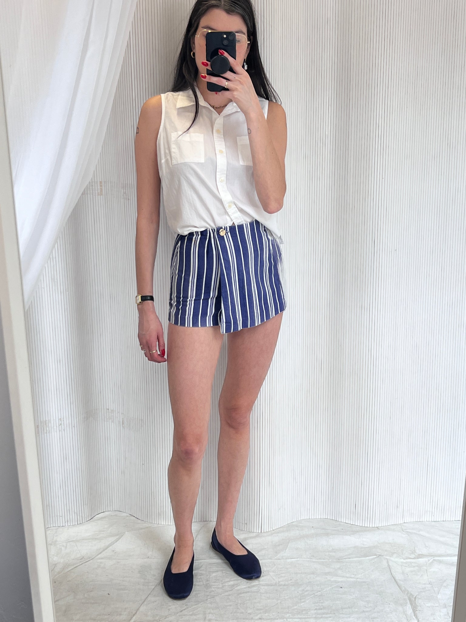 Blue Stripe Skort