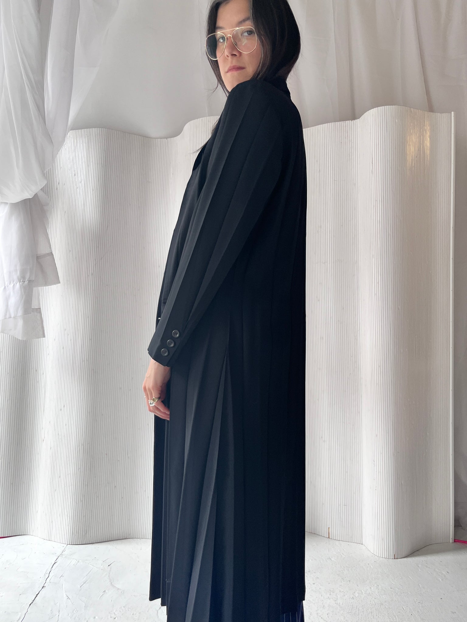 Issey Miyake black duster