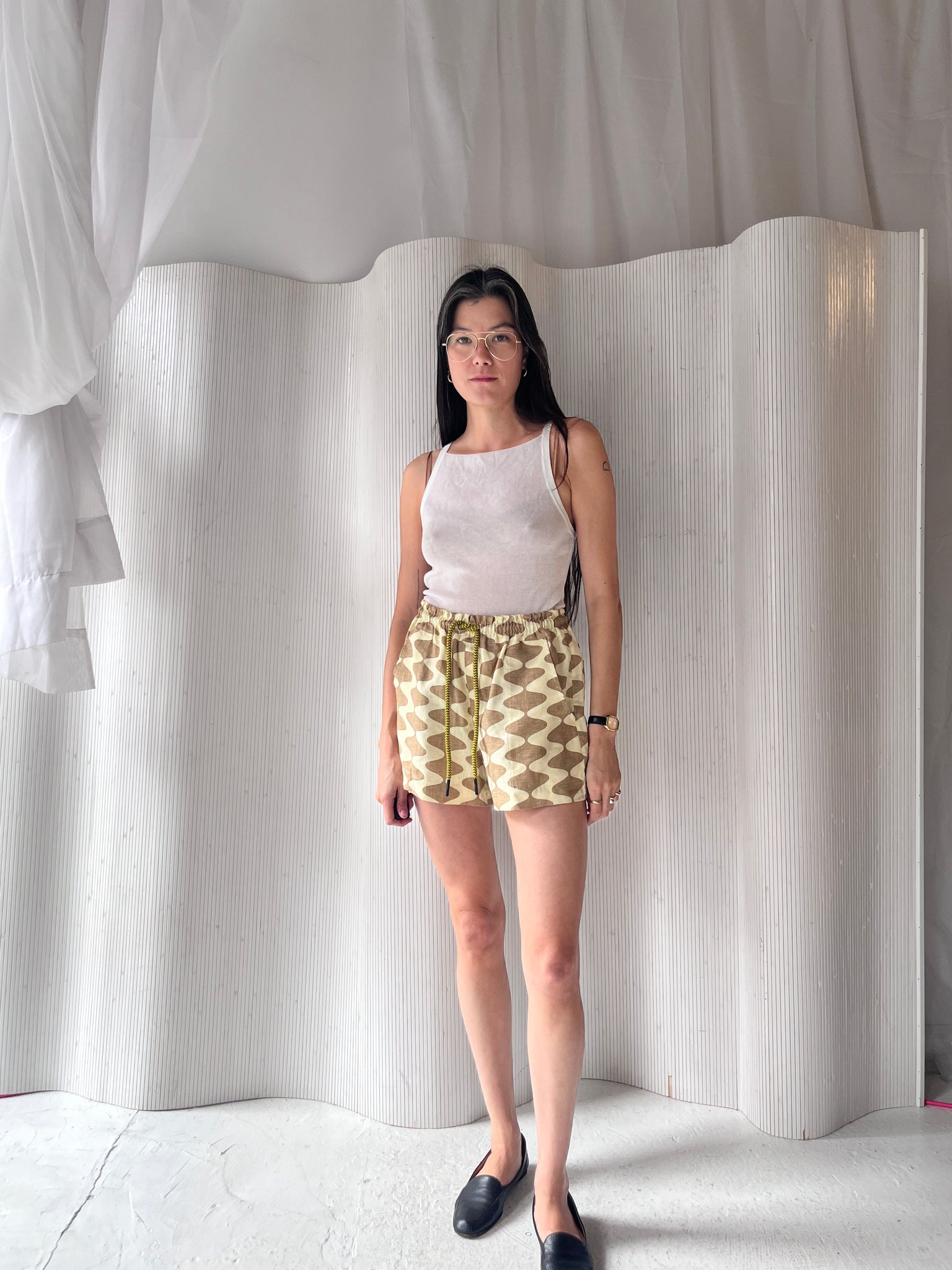 OAS pattern linen short