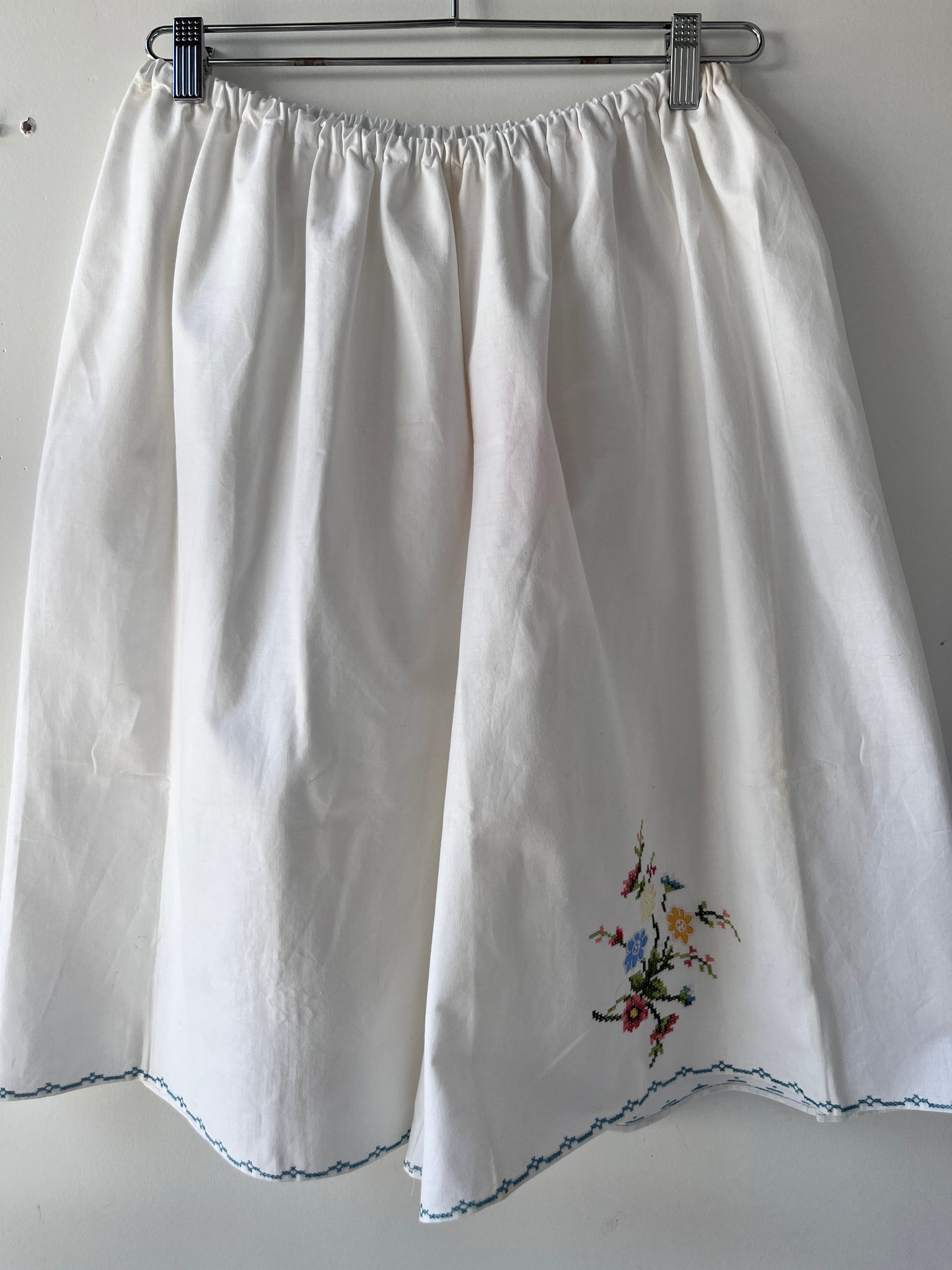 handmade deadstock embroidered pillowcase shorts