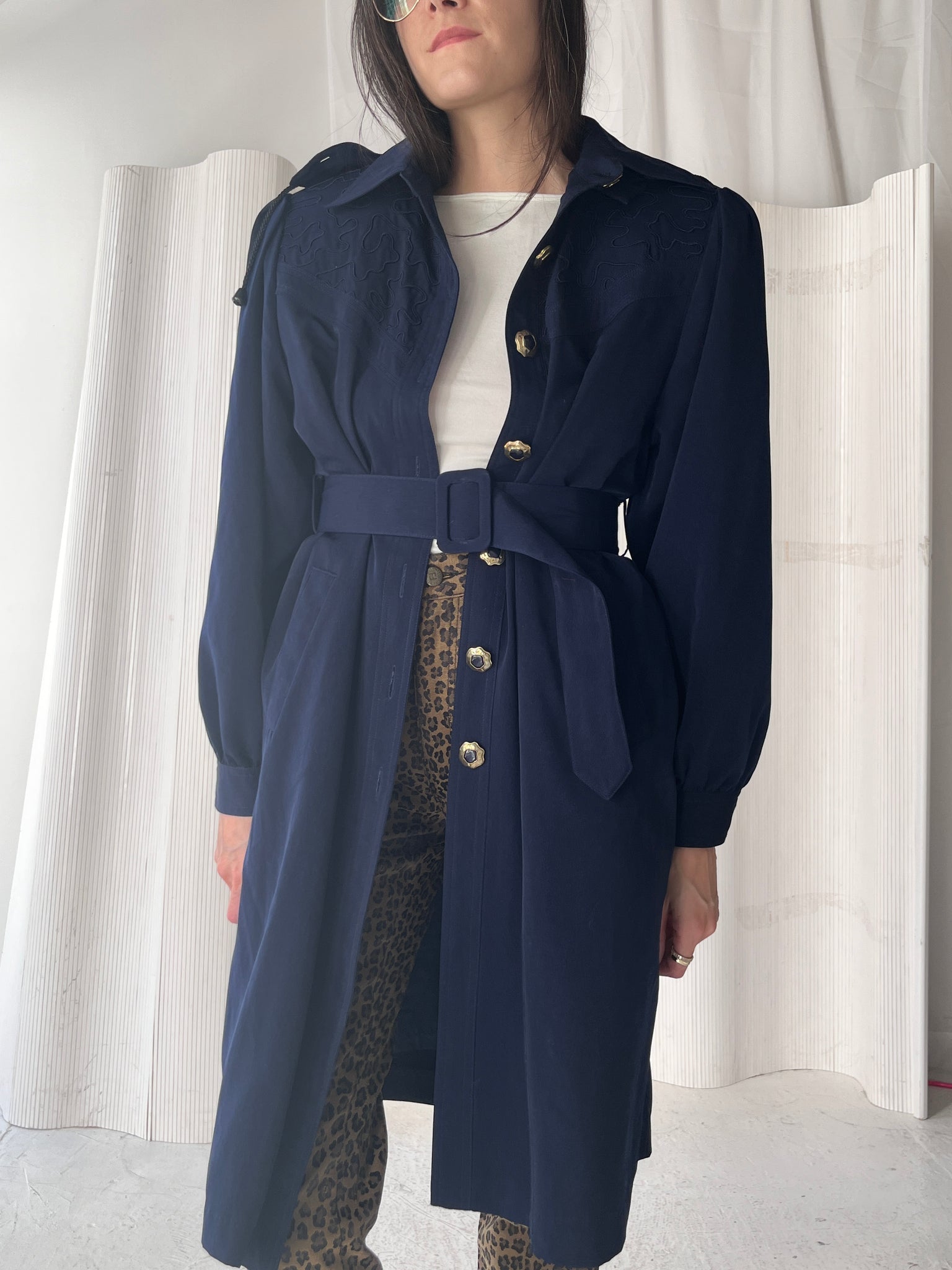 Rare Sherpa-lined Navy Trench