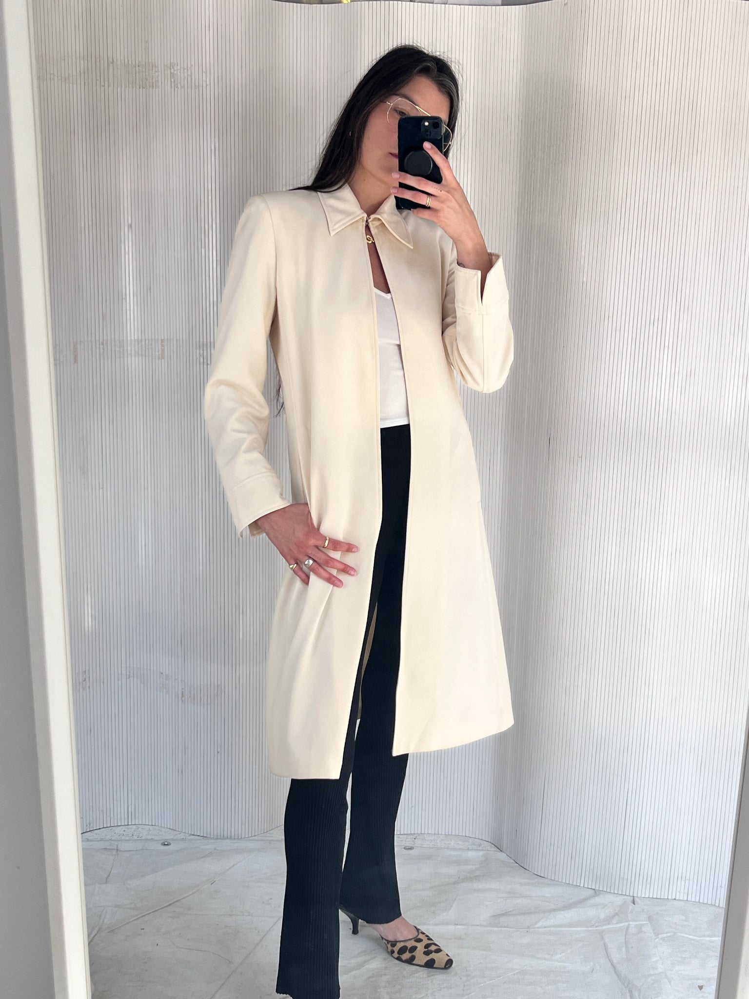 David Emanuel Cream Coat