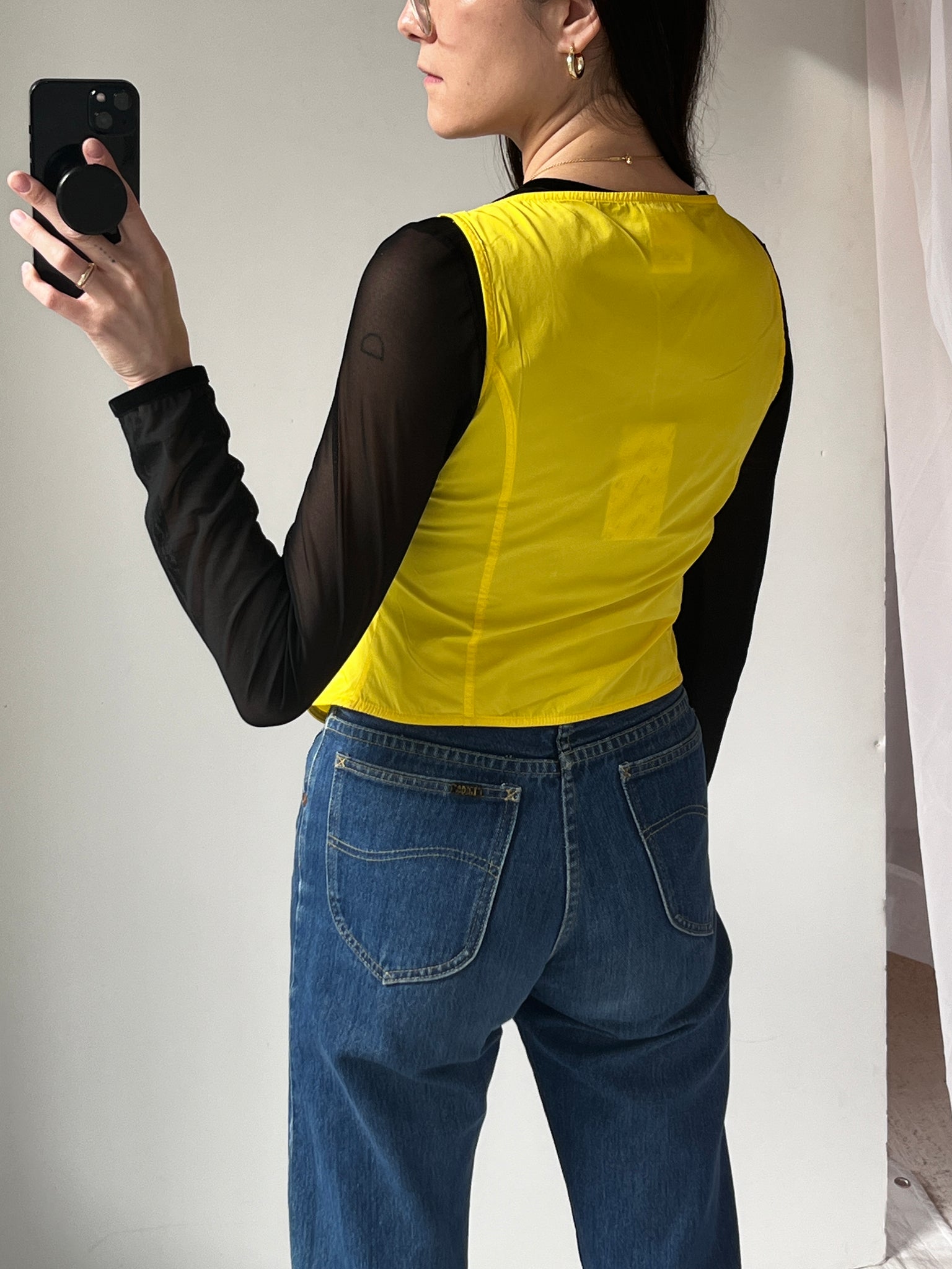 2000s Versace Yellow Top