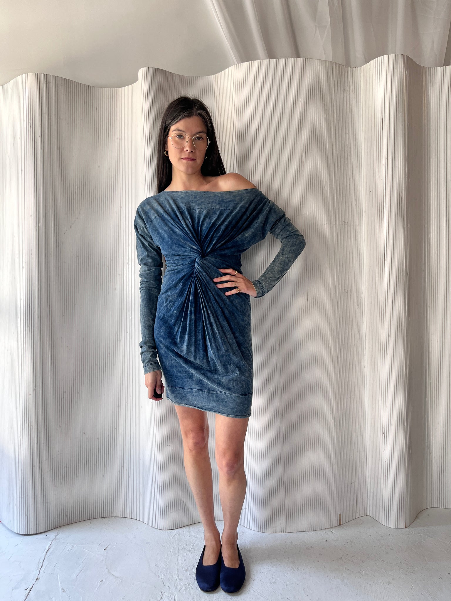 Diesel 2000s Blue Scrunched Dress