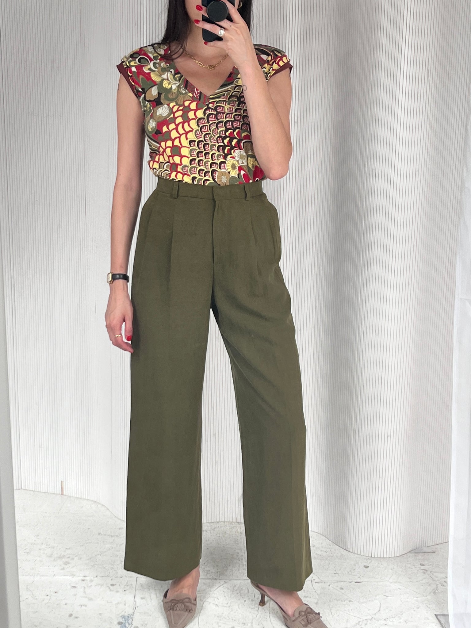 Isaac Mizrahi Silk / Linen Trouser