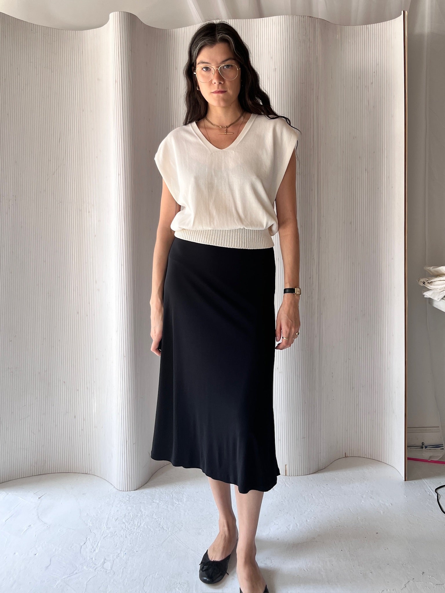 Banana Republic black Slinky skirt