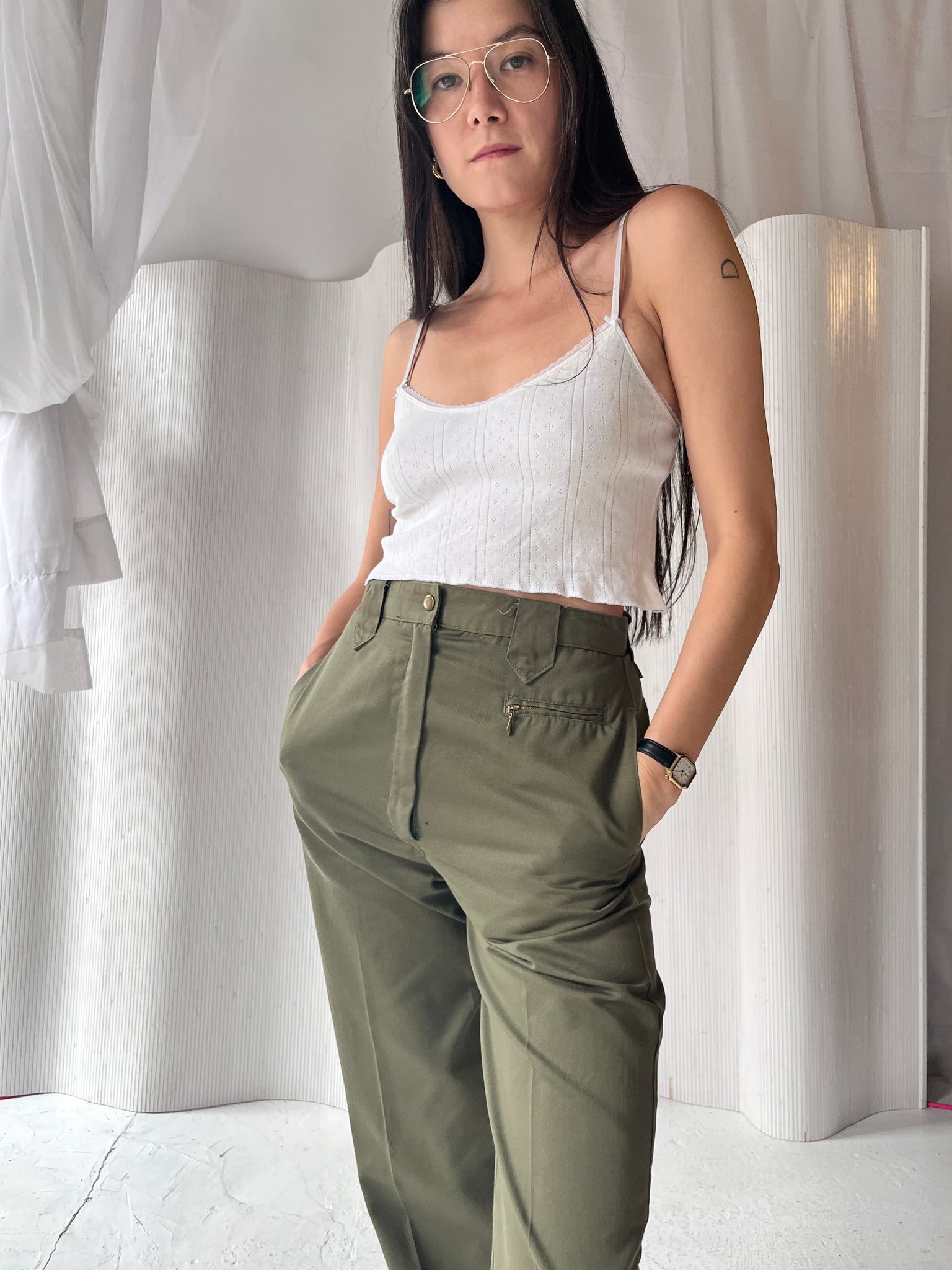 Vintage army green pant