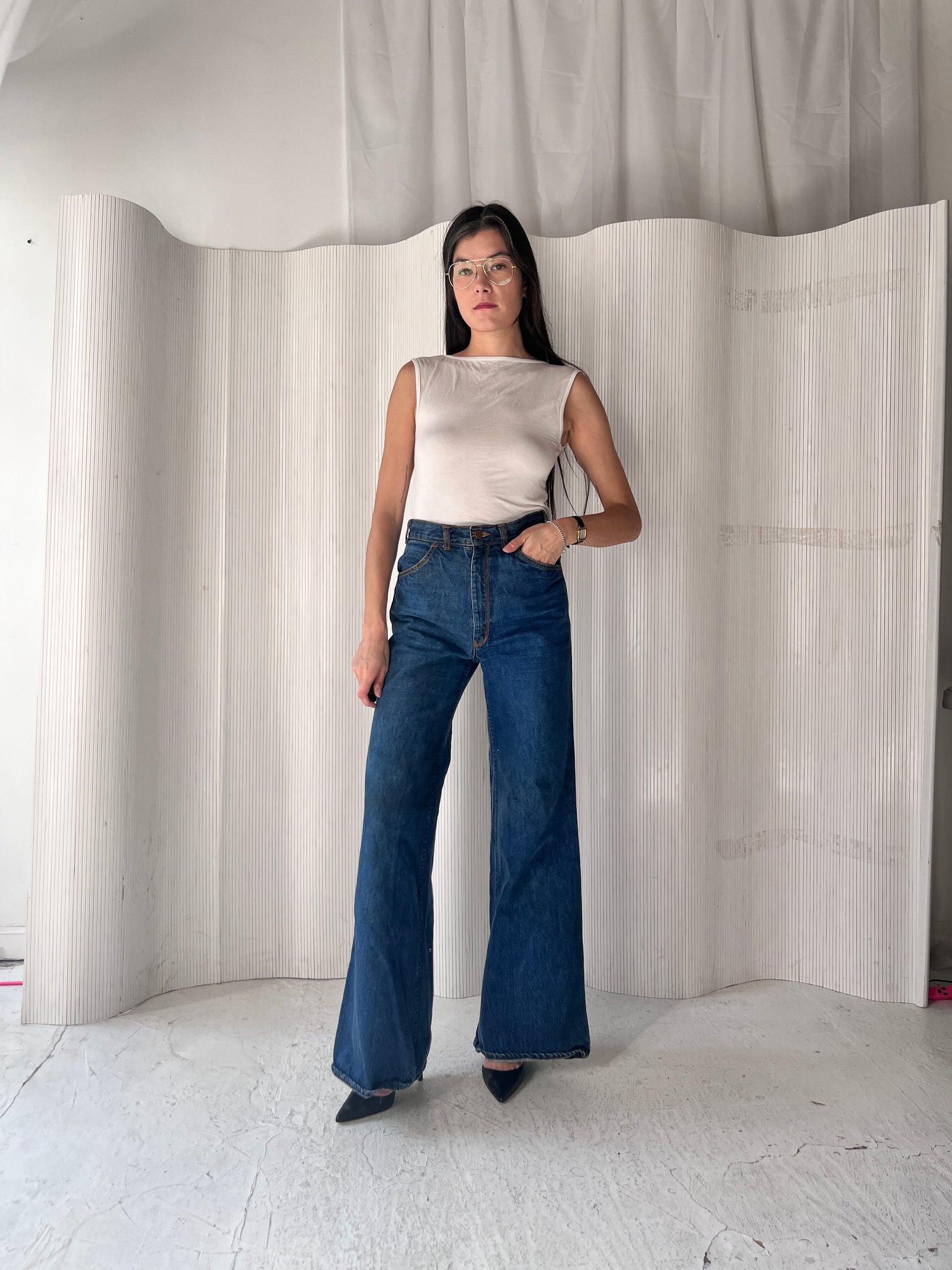 1970s Wide Leg Denim