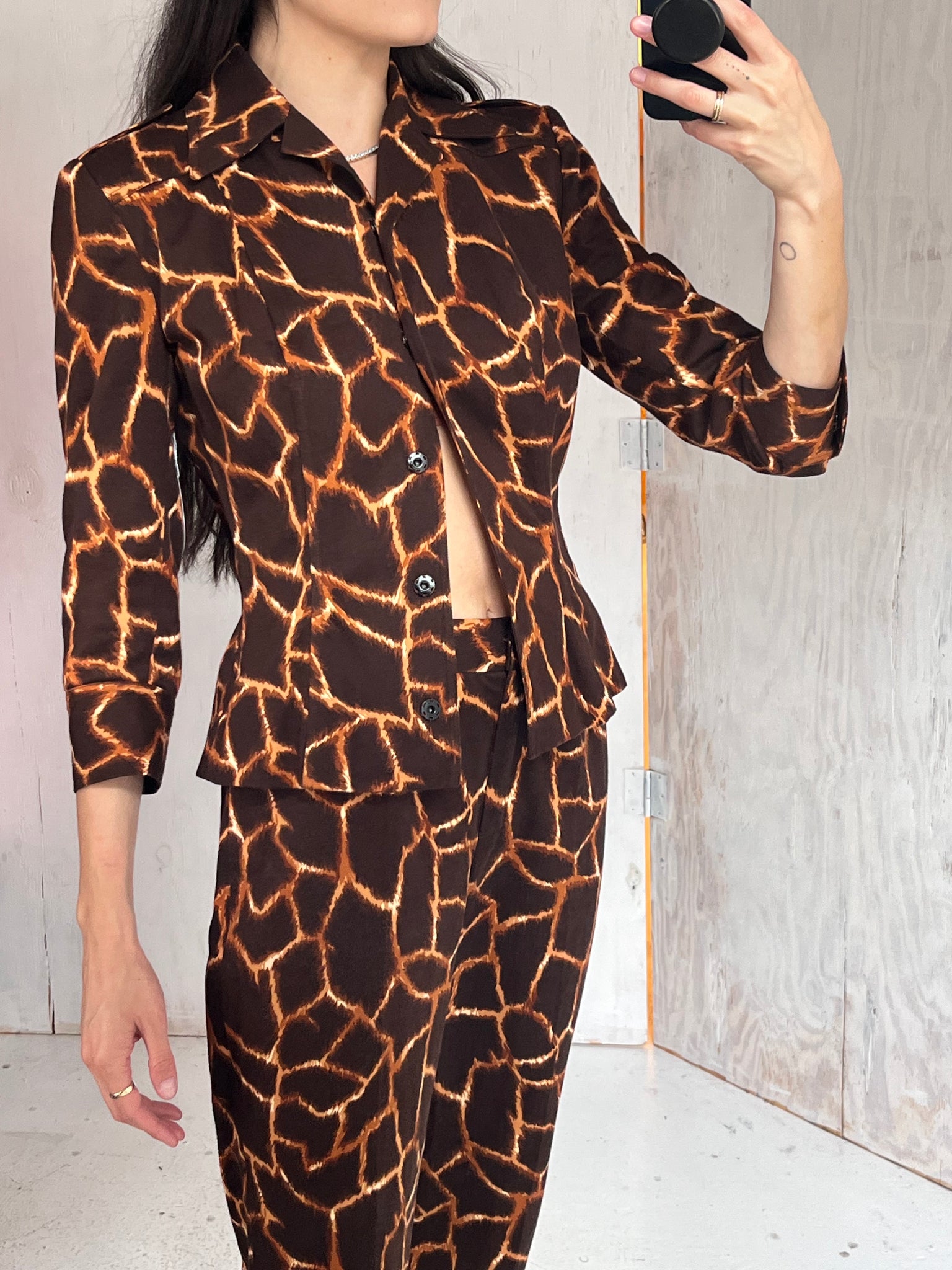 Dolce + Gabbana Giraffe Corset Suit