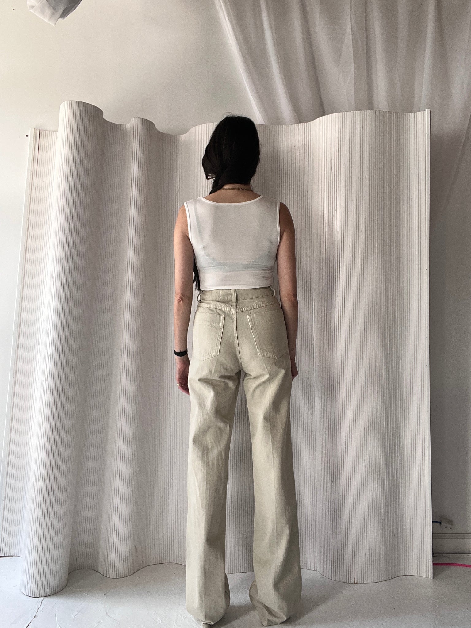 Lemaire stone extra long jeans