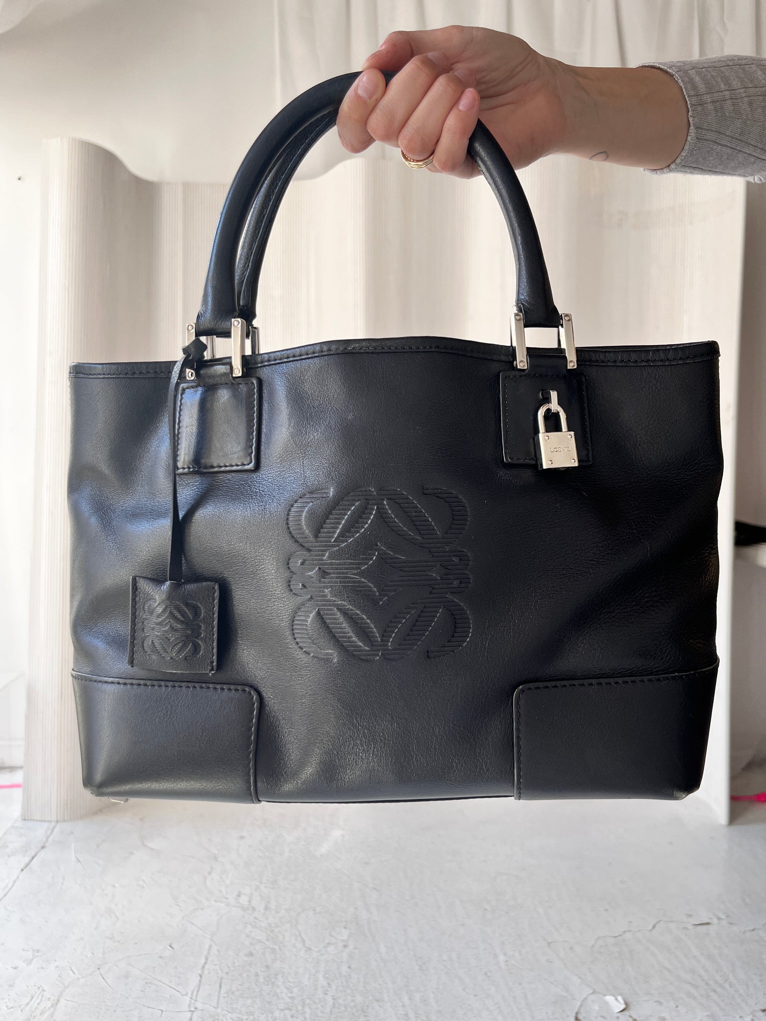 Loewe Leather Top Handle Bag