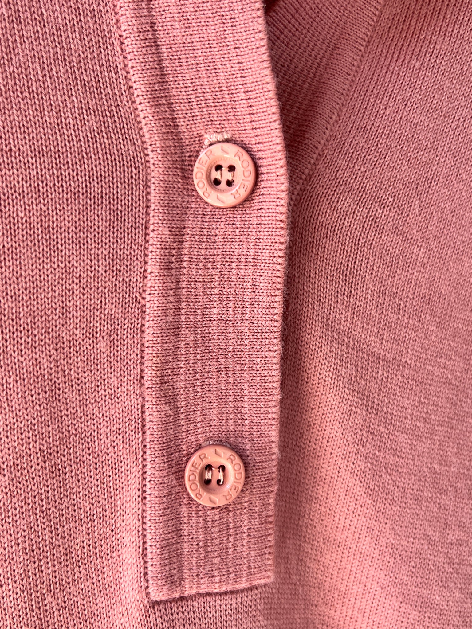 Rodier Paris Clay/Pink Collared Sweater