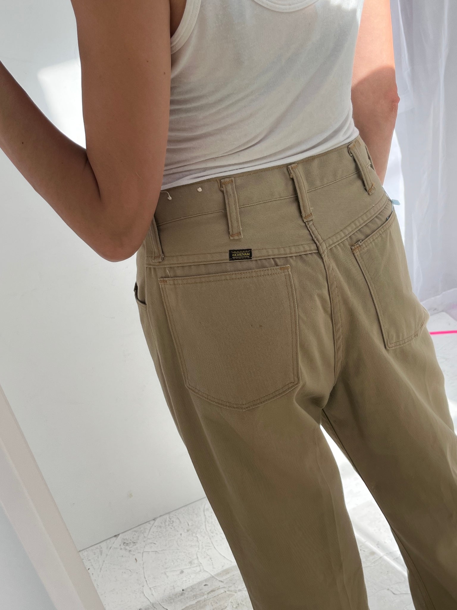 Vintage Maverick Khaki Bell Bottoms