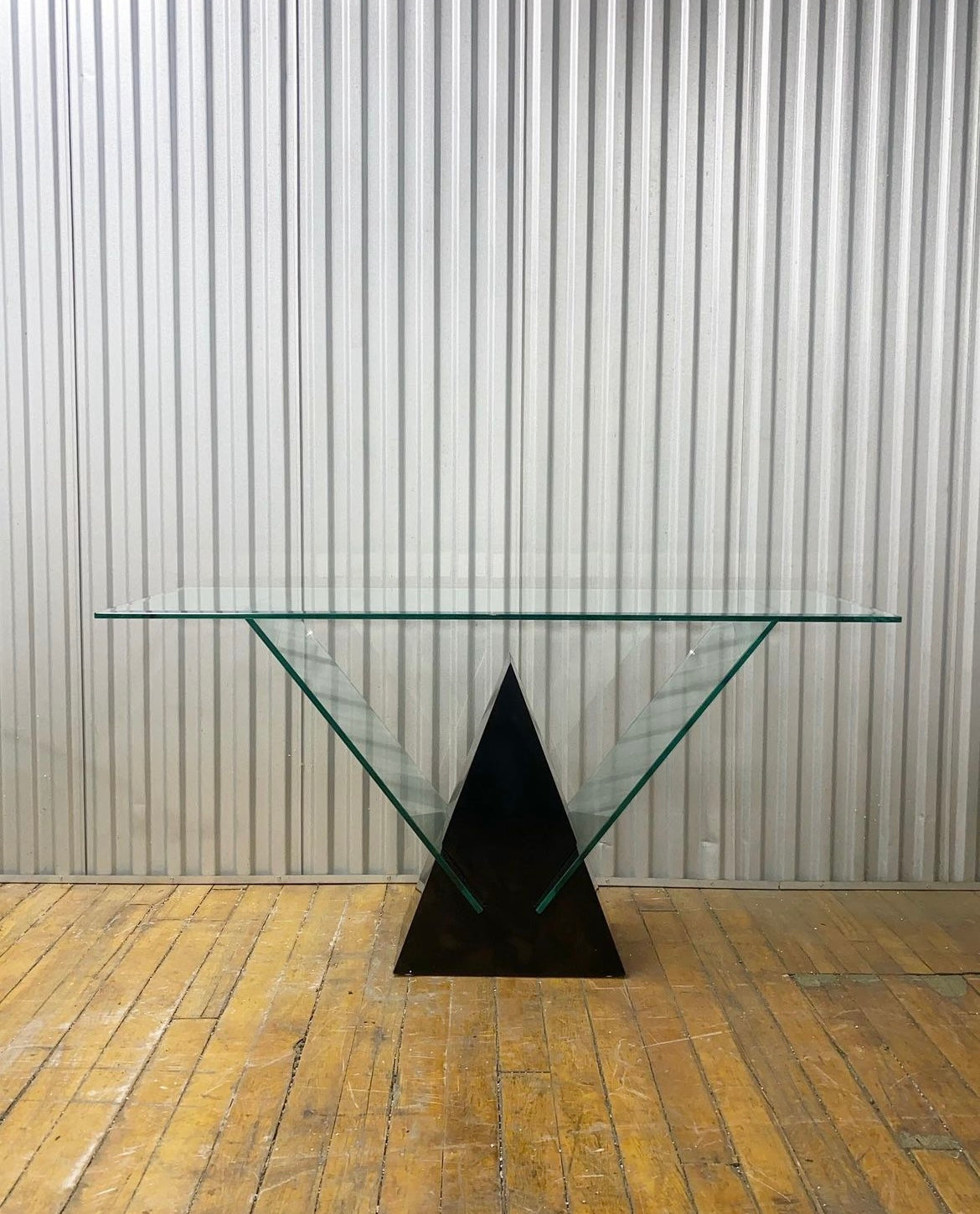 Post Modern geometric glass Console