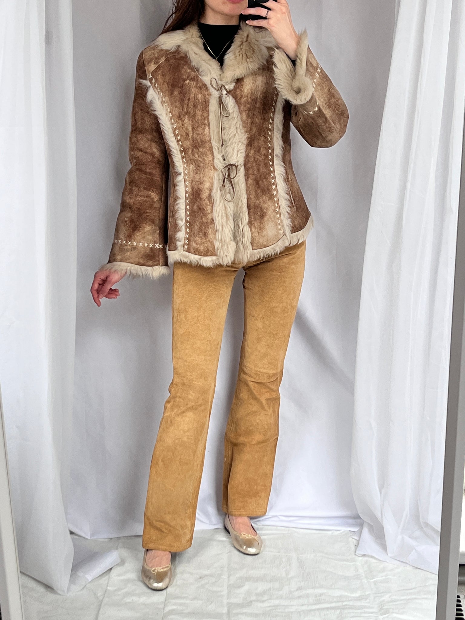 Long-Cut Italian Shearling Jacket