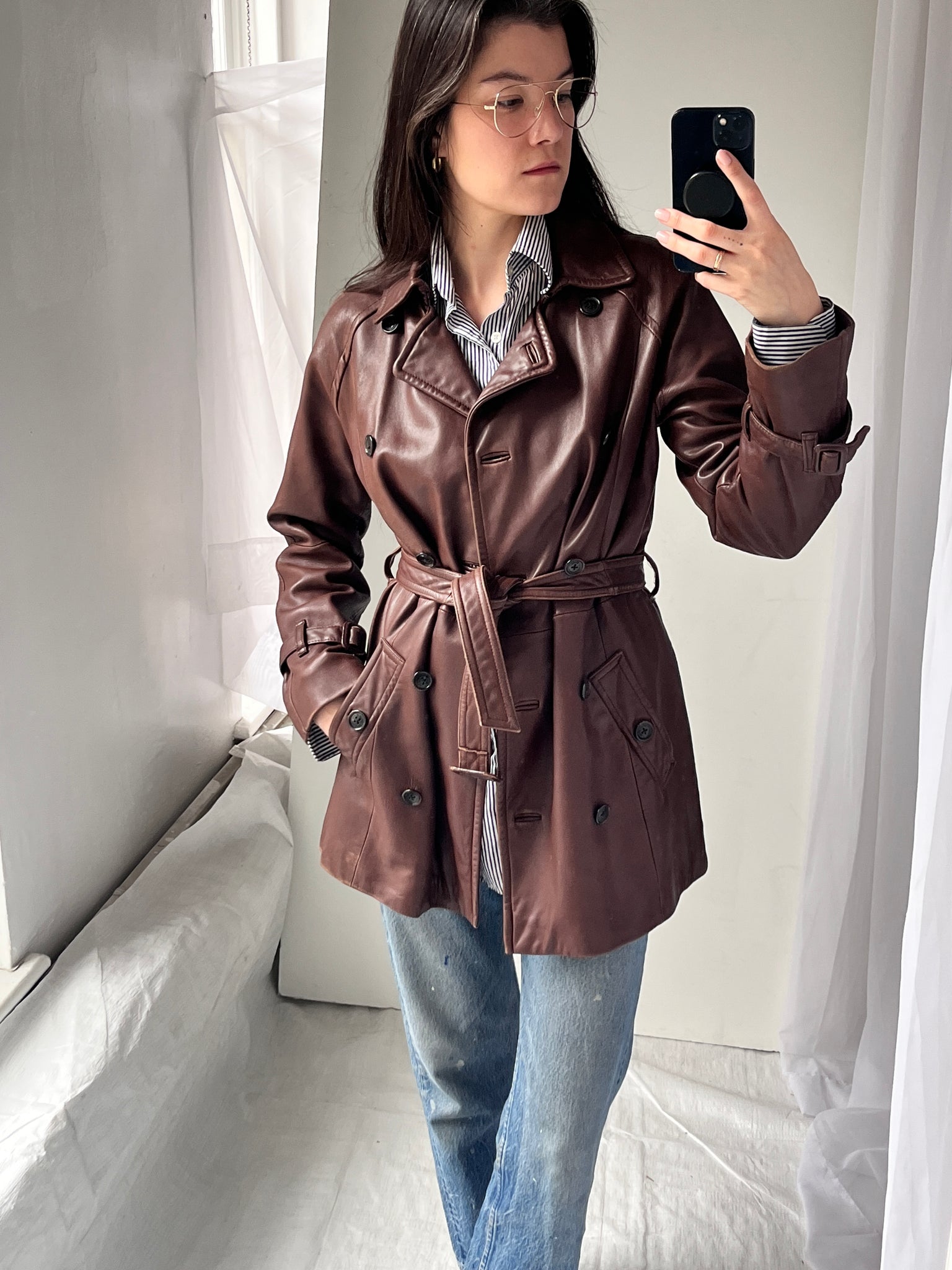 Brooks Brothers Brown Leather Jacket