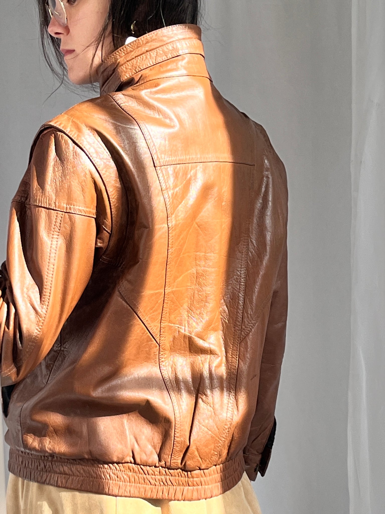 Soft Toffee Leather Jacket