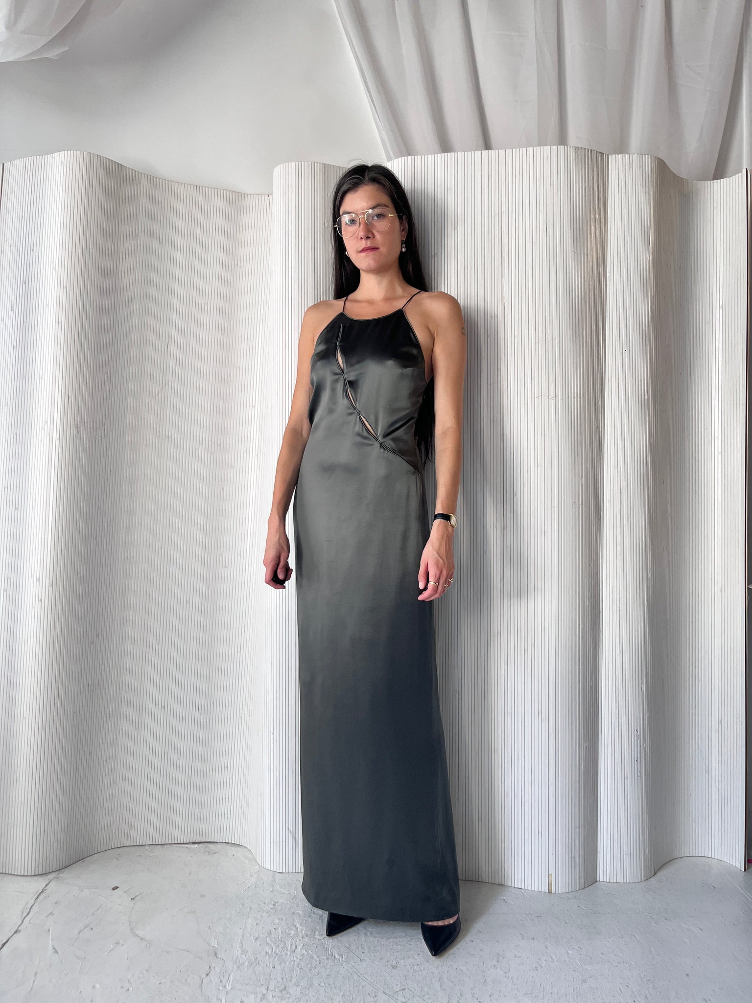 Vintage Armani Gunmetal Gown