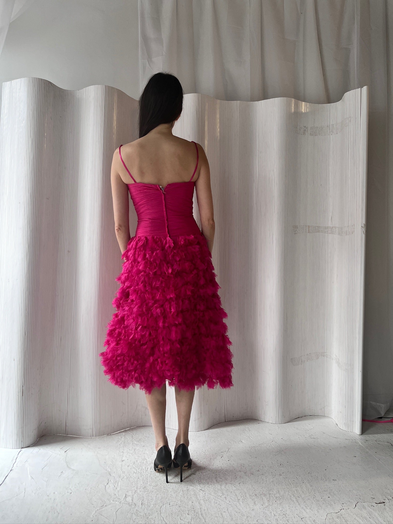 Silk Feathered Dress