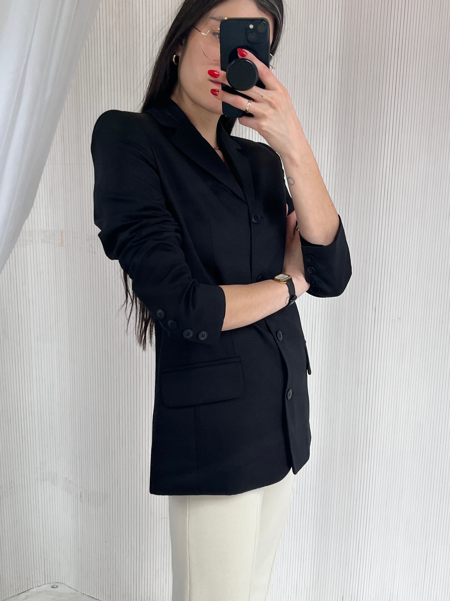 Black single breast blazer