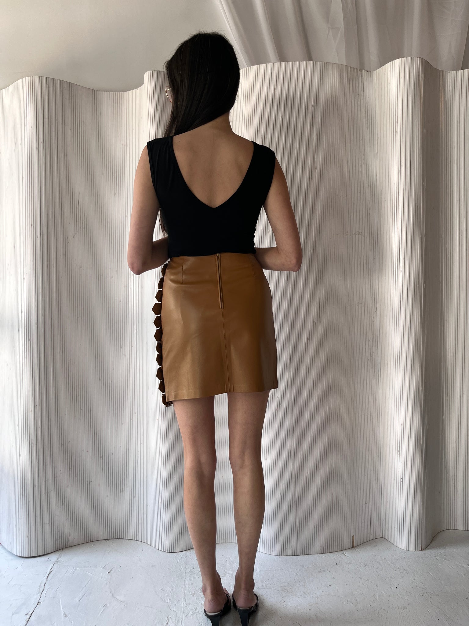 Daniel & Meyer 2000s Leather Skirt