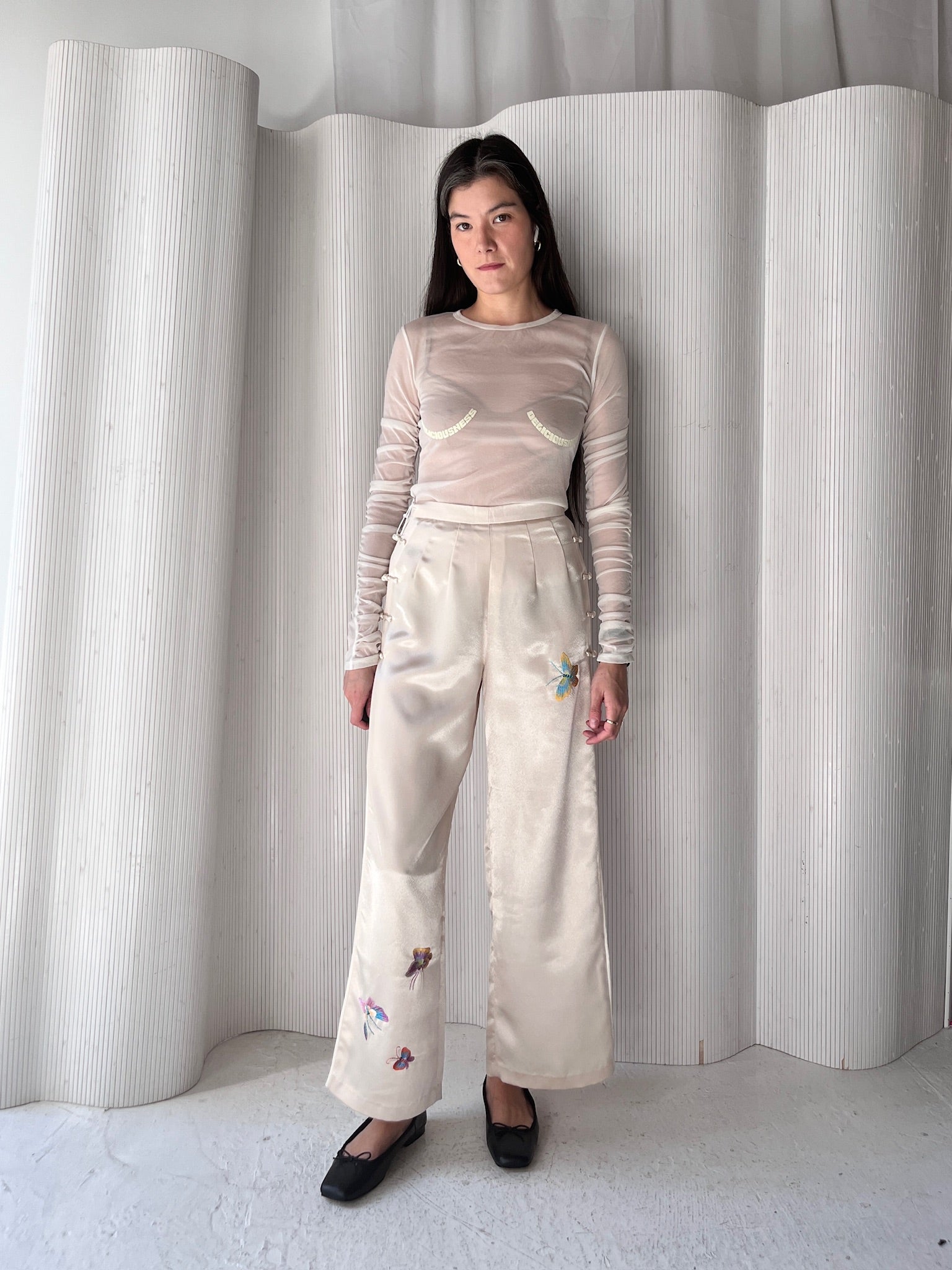 Charles Daniel Hand-Embroidered Pants